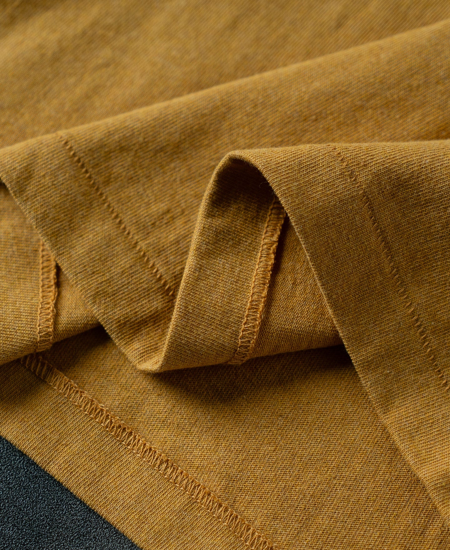 Regular Fit Heavyweight Tubular Jersey T-Shirt - Mustard