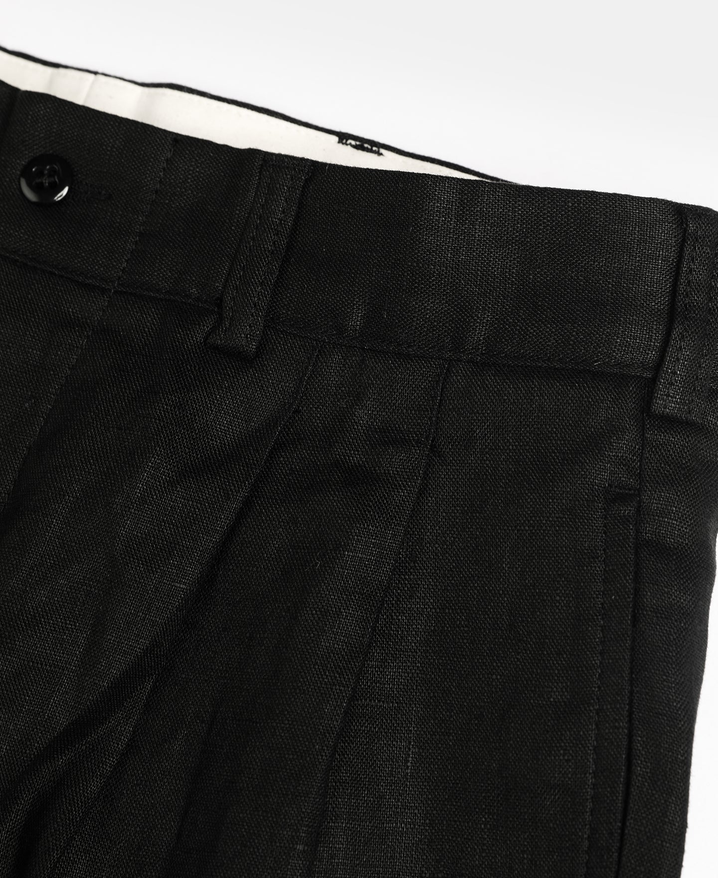 Lot 841 1940s Linen Two Tuck Slacks - Black