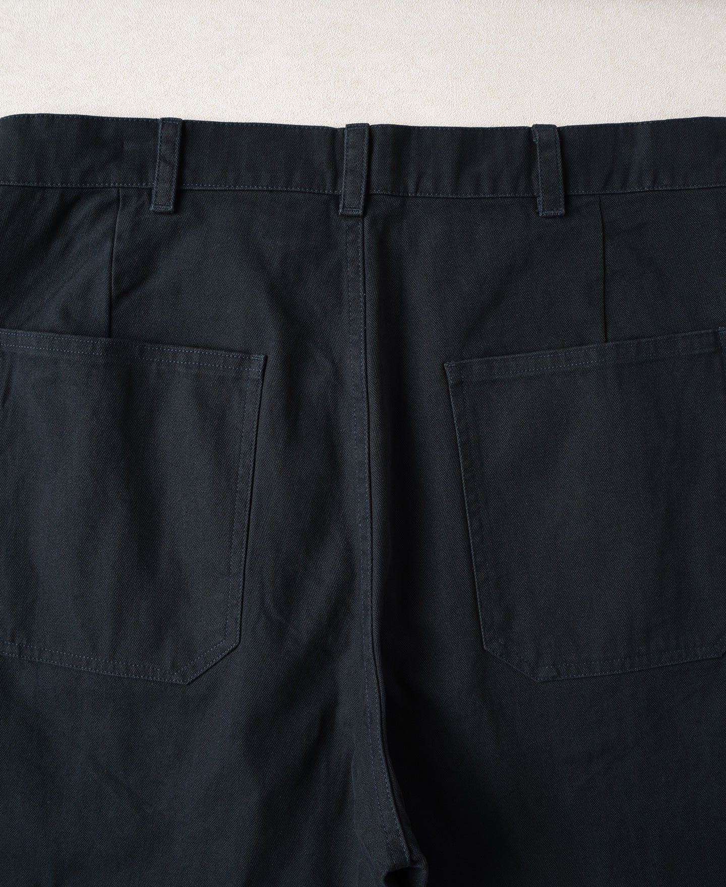 1940s USN-Inspired Herringbone Deck Trousers - Navy