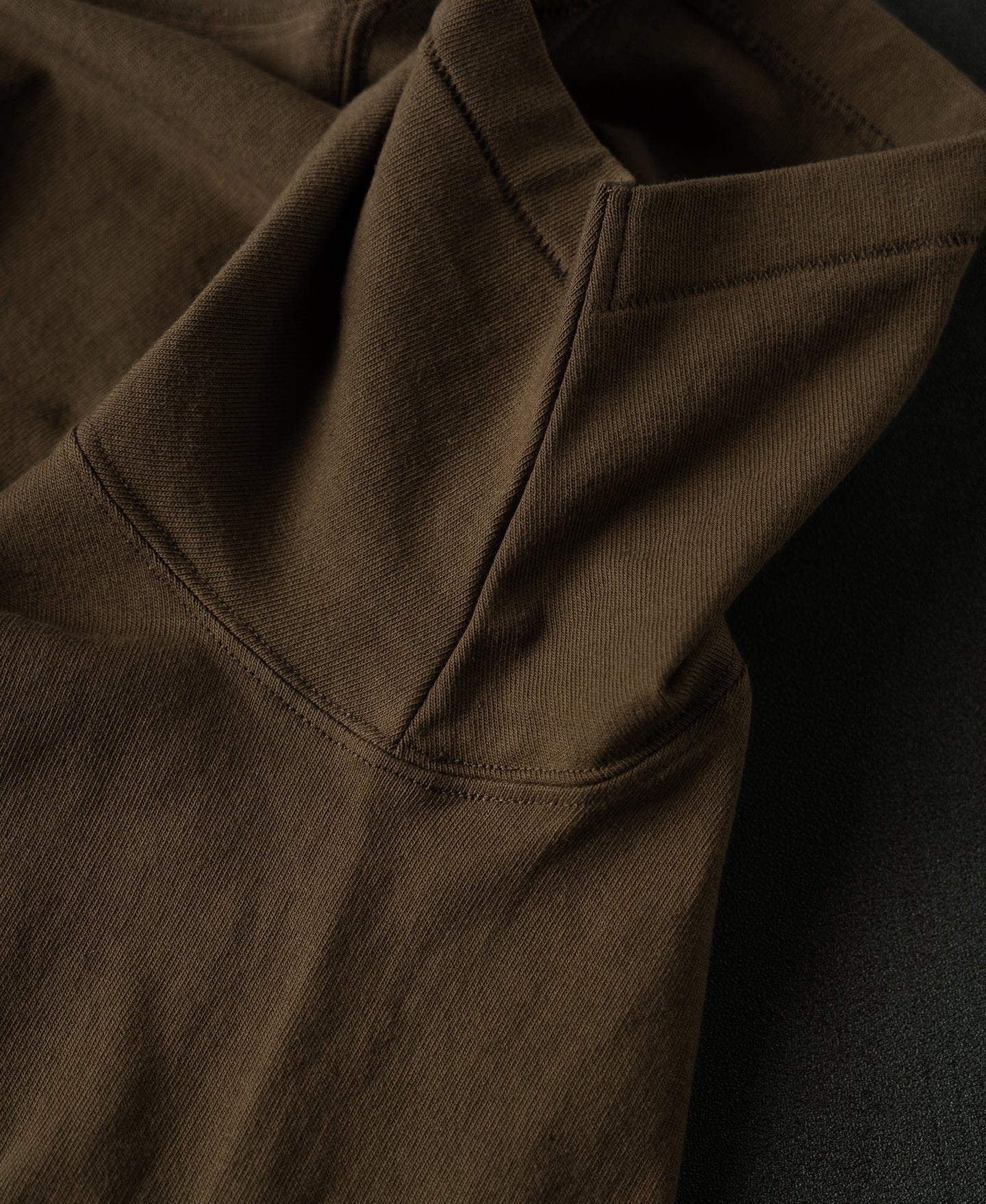 Regular Fit Heavyweight Tubular Jersey T-Shirt - Brown