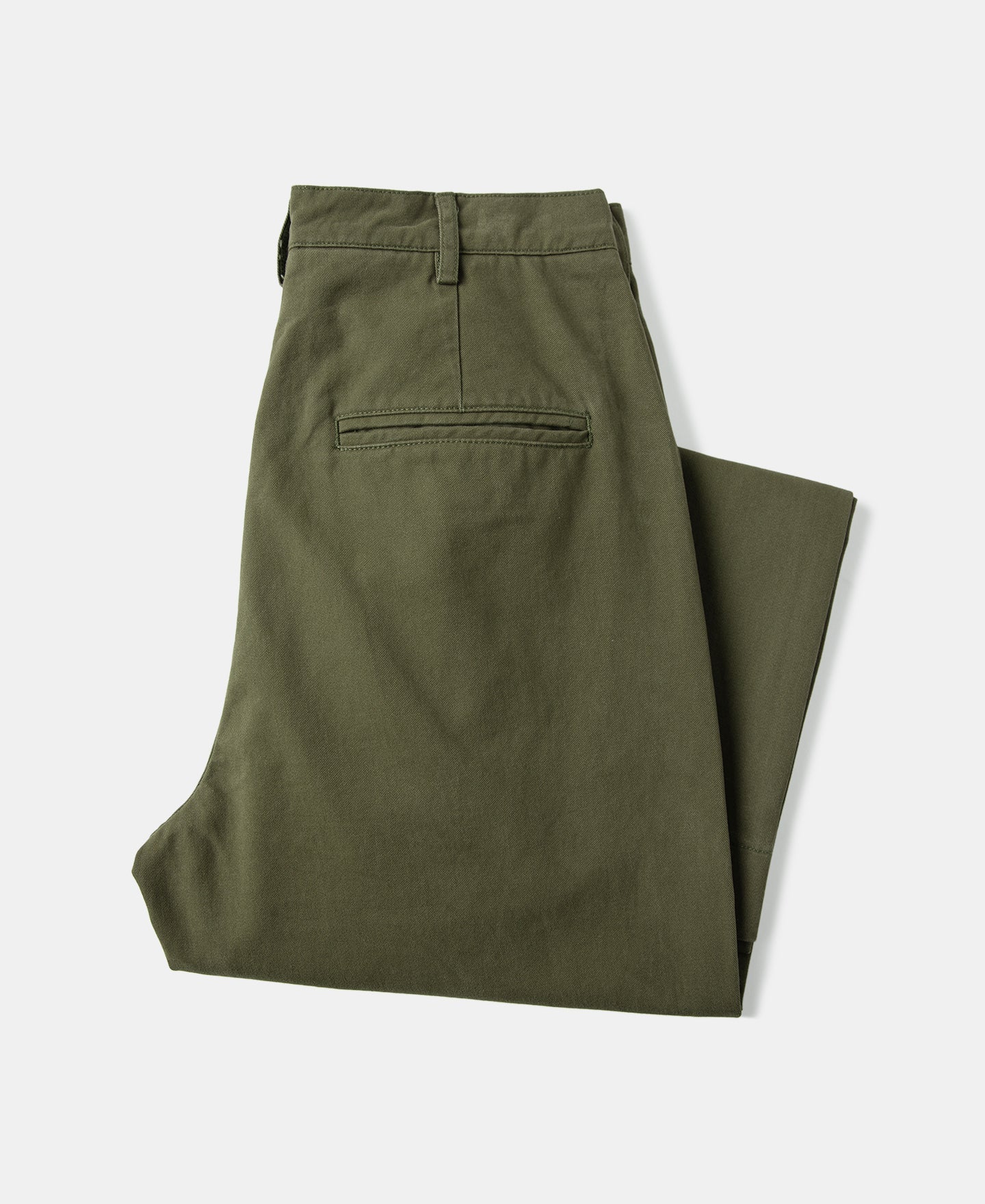 Classic Fit Two-Pleated Chino - Olive
