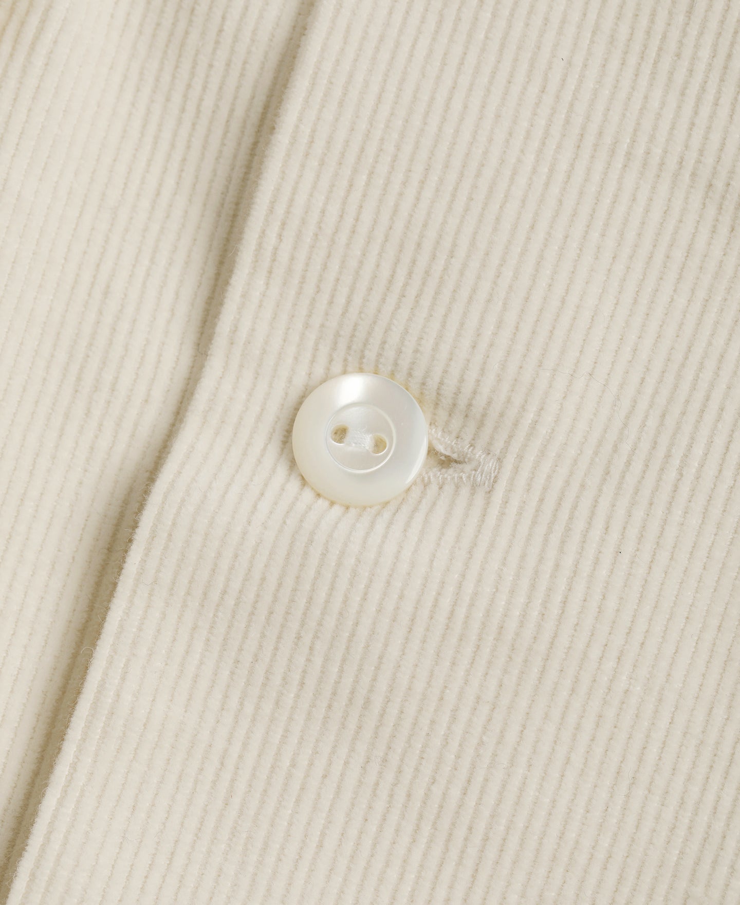 Lot 220 Corduroy Open Collar Shirt - Cream