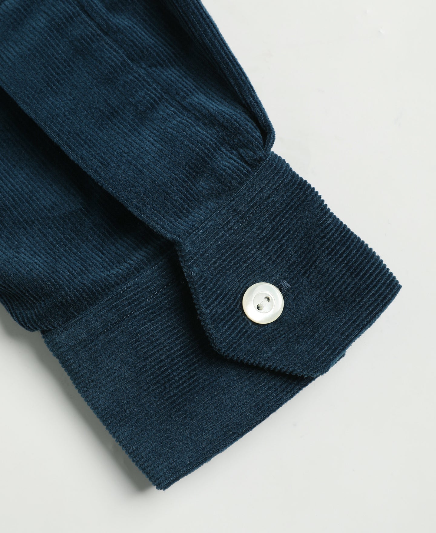 Lot 220 Corduroy Open Collar Shirt - Indigo