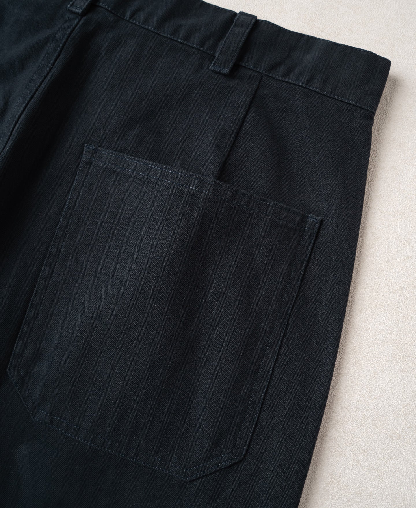 1940s USN-Inspired Herringbone Deck Trousers - Navy