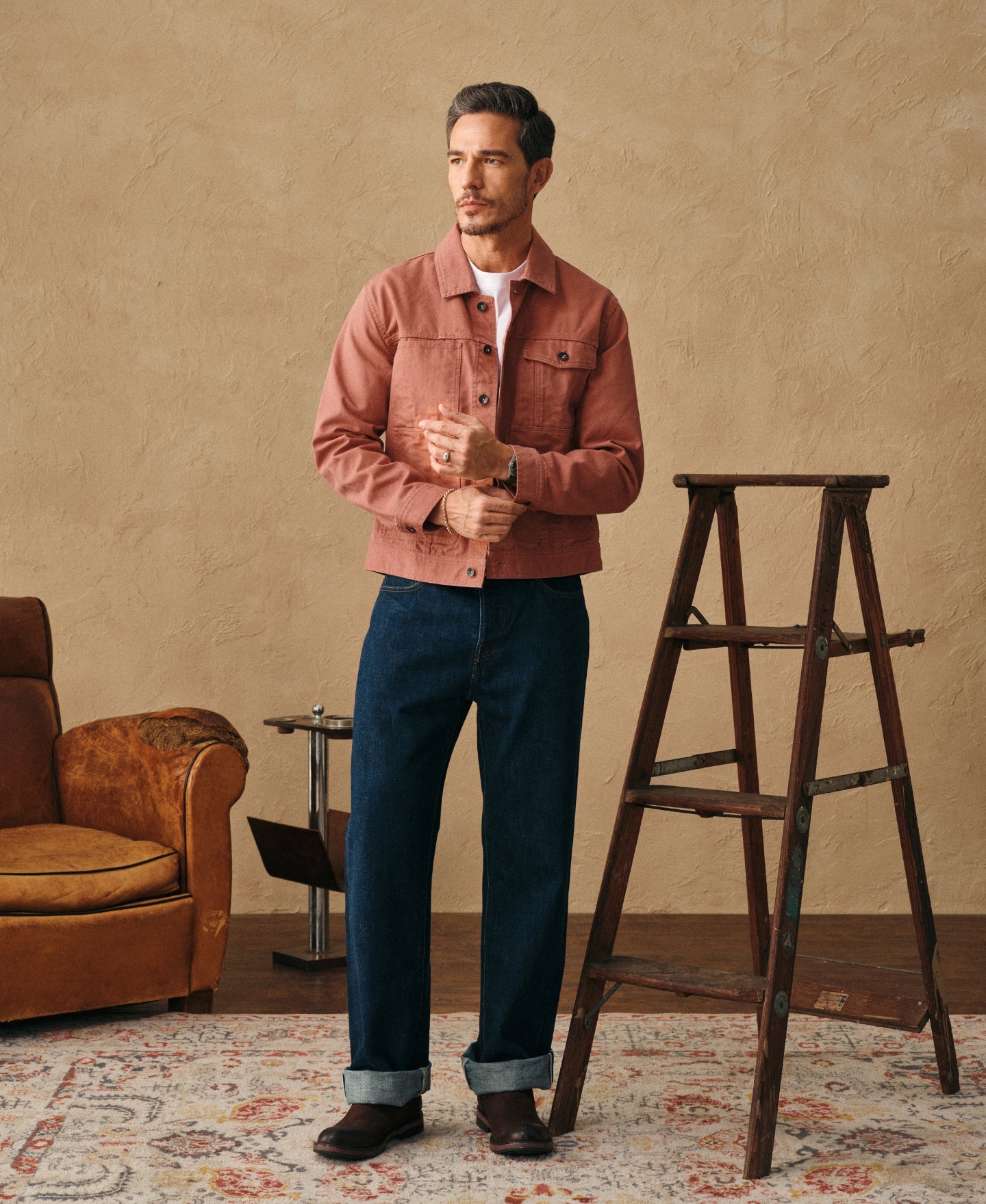 Classic Canvas Cruiser Cropped Jacket - Clay