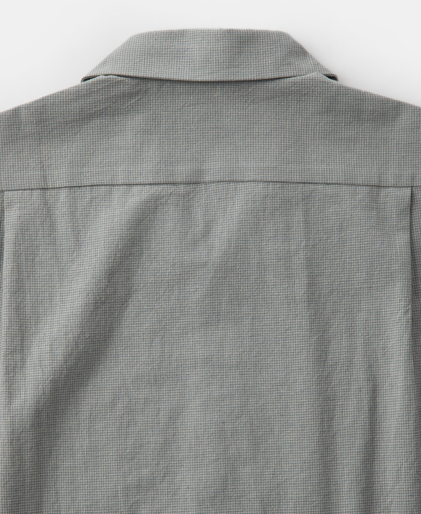 Lot 220A Cotton-Linen Blend Houndstooth Shirt - Green