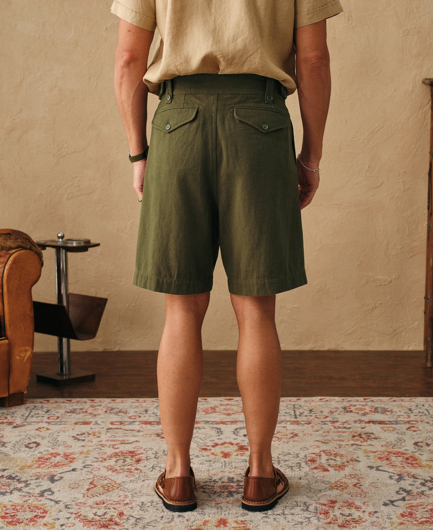 British Army Cotton-Linen Gurkha Shorts - Olive