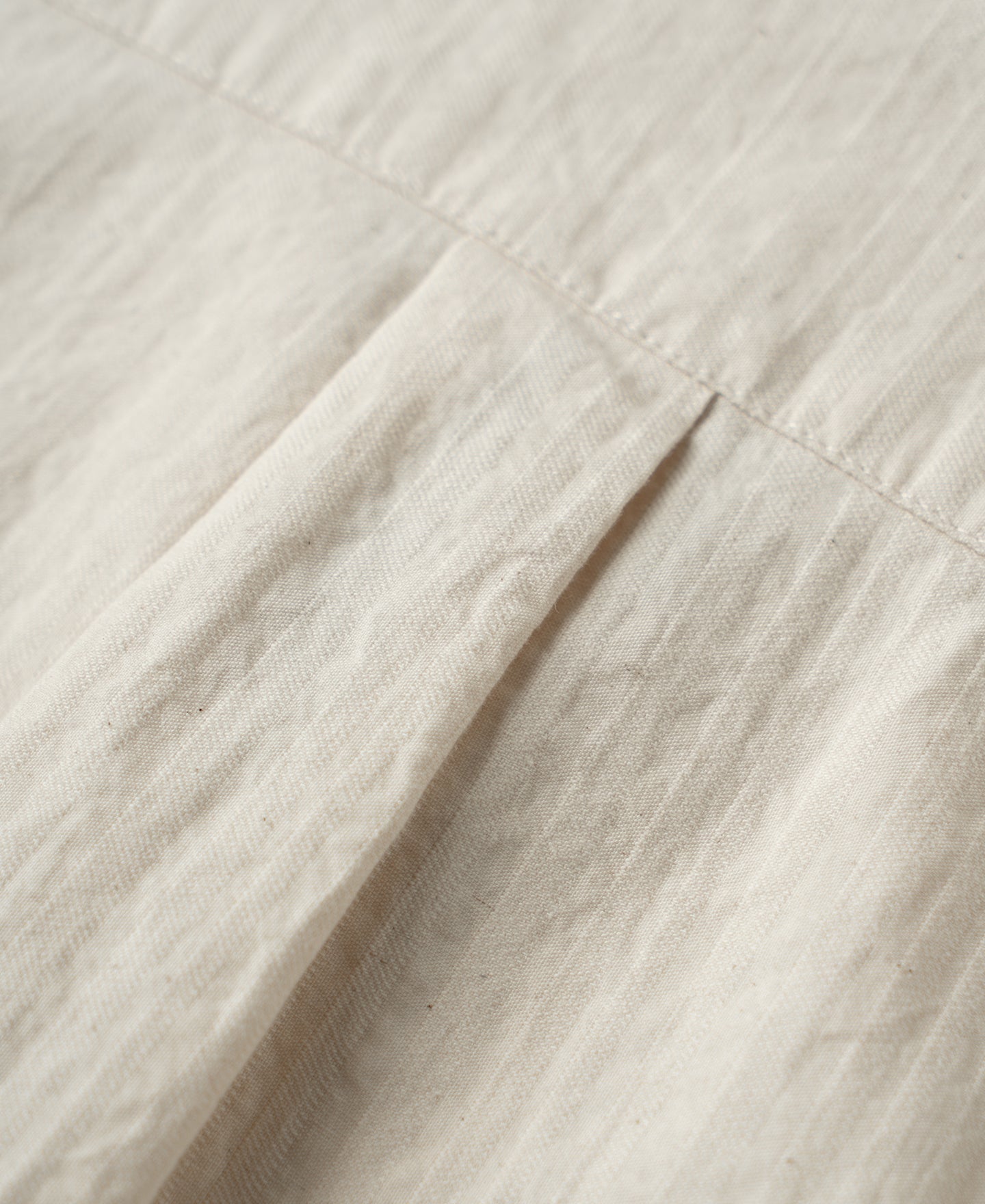 Italian Collar Salt-Shrunk Shirt - Ivory
