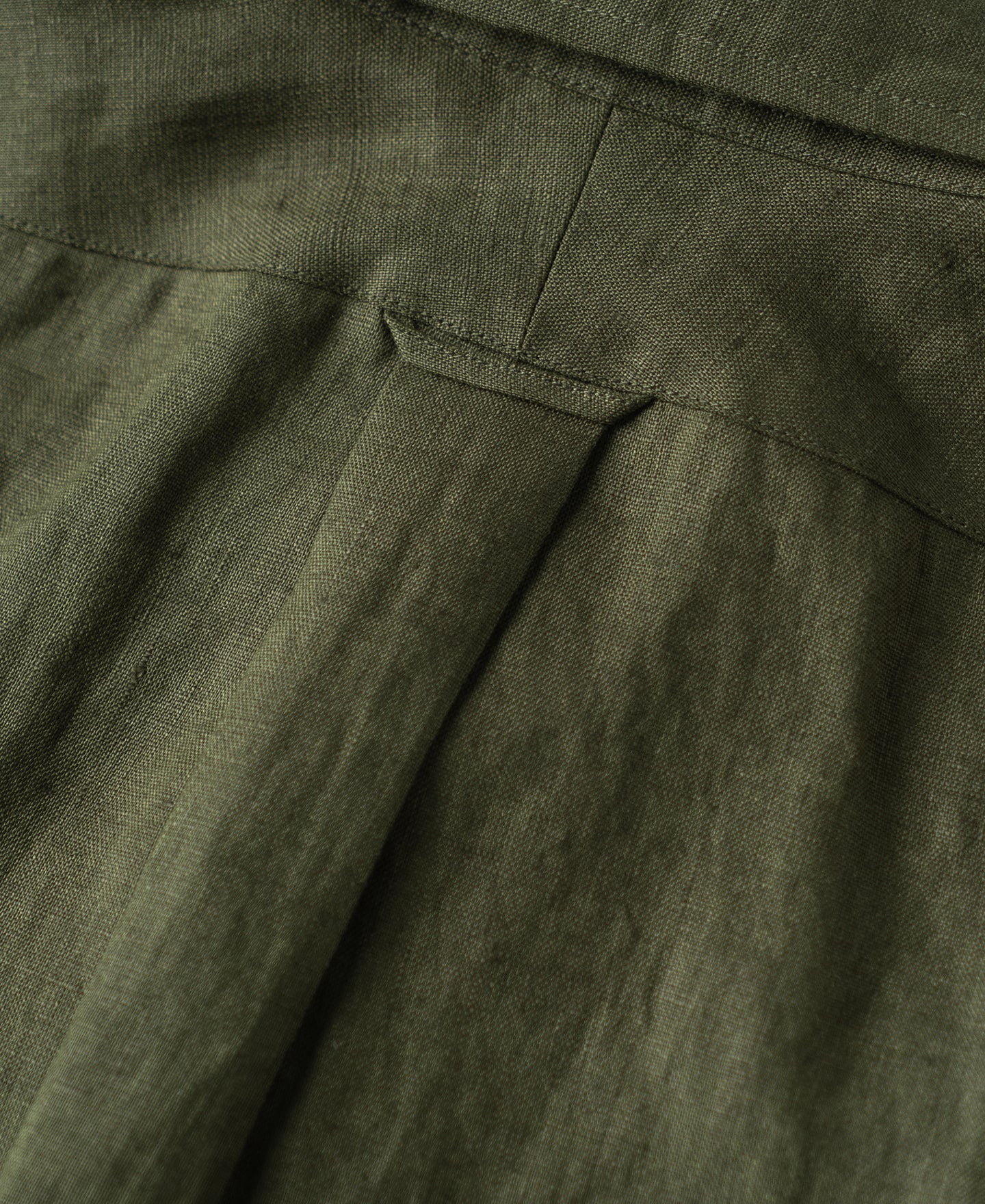 Lot 225 Long Sleeve Linen Button-Down Shirt - Dark Olive