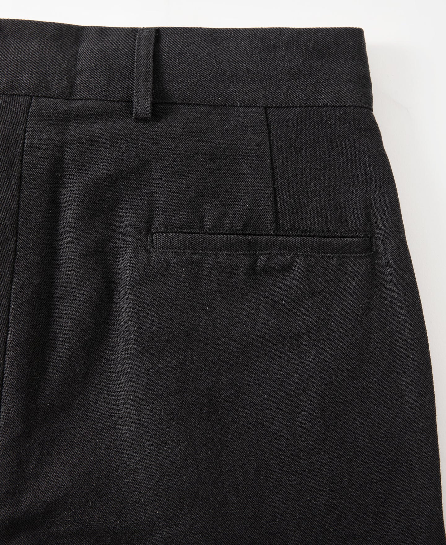 Textured Linen-Cotton Blend Trousers – Black