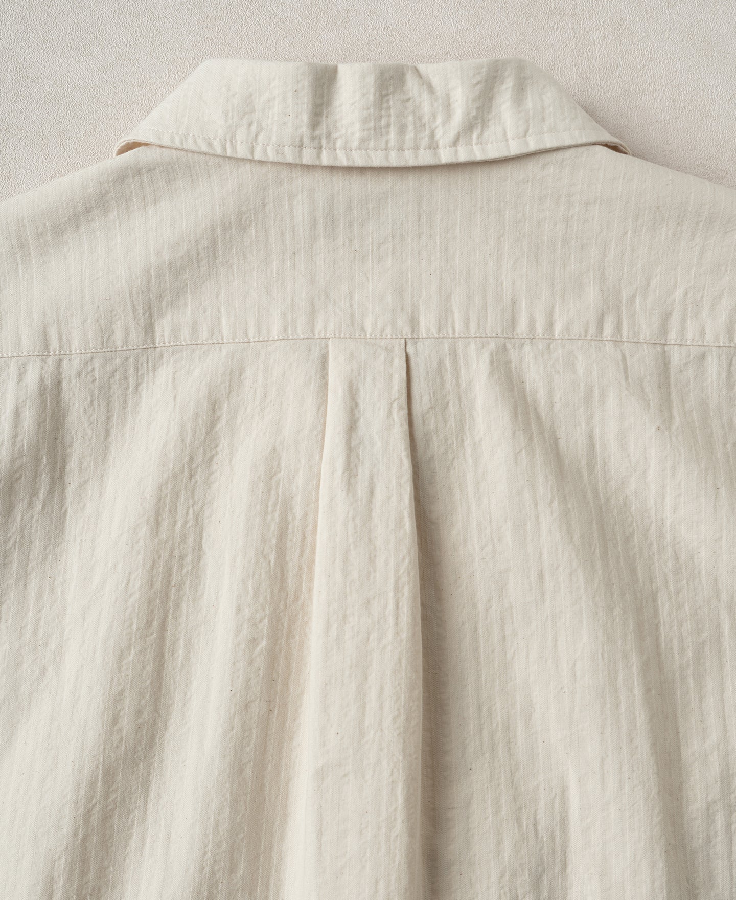 Italian Collar Salt-Shrunk Shirt - Ivory