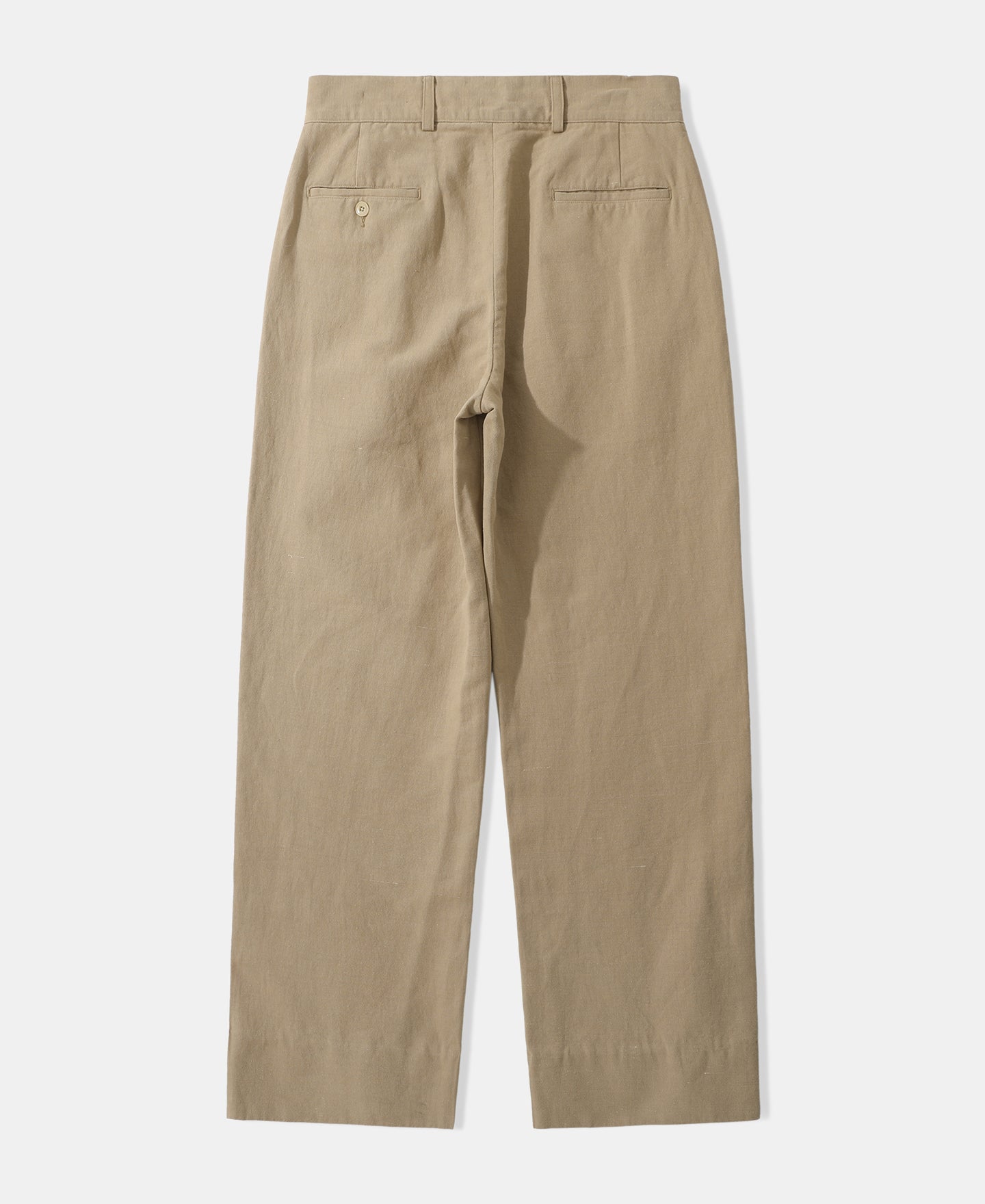 Textured Linen-Cotton Blend Trousers – Khaki