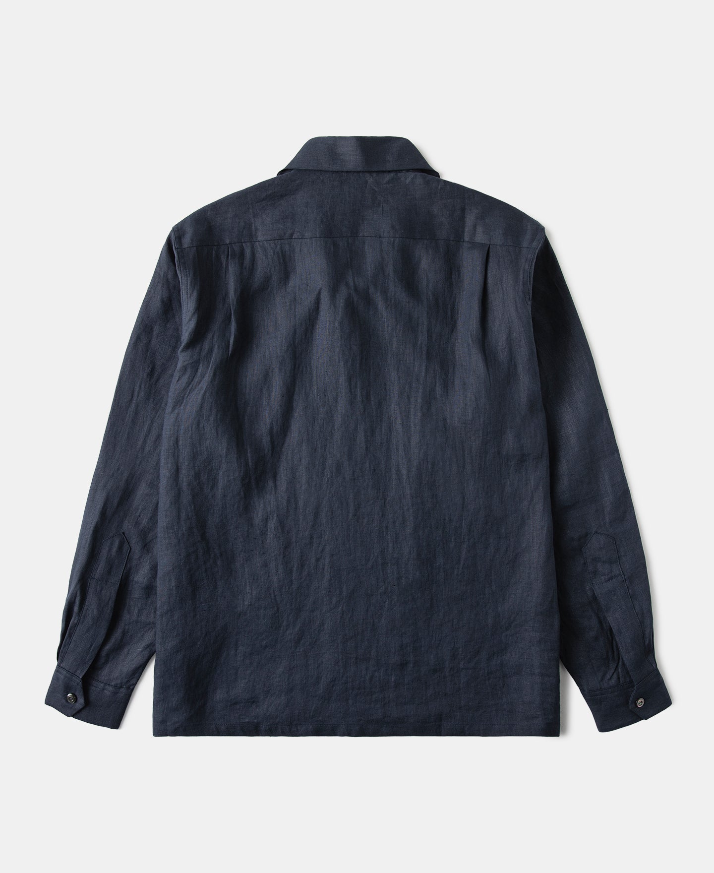 Lot 220A Cuban Collar Linen Shirt - Indigo