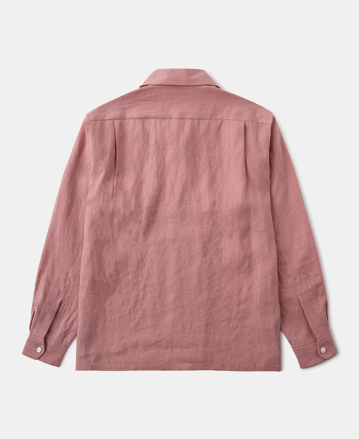 Lot 220A Cuban Collar Linen Shirt - Pink
