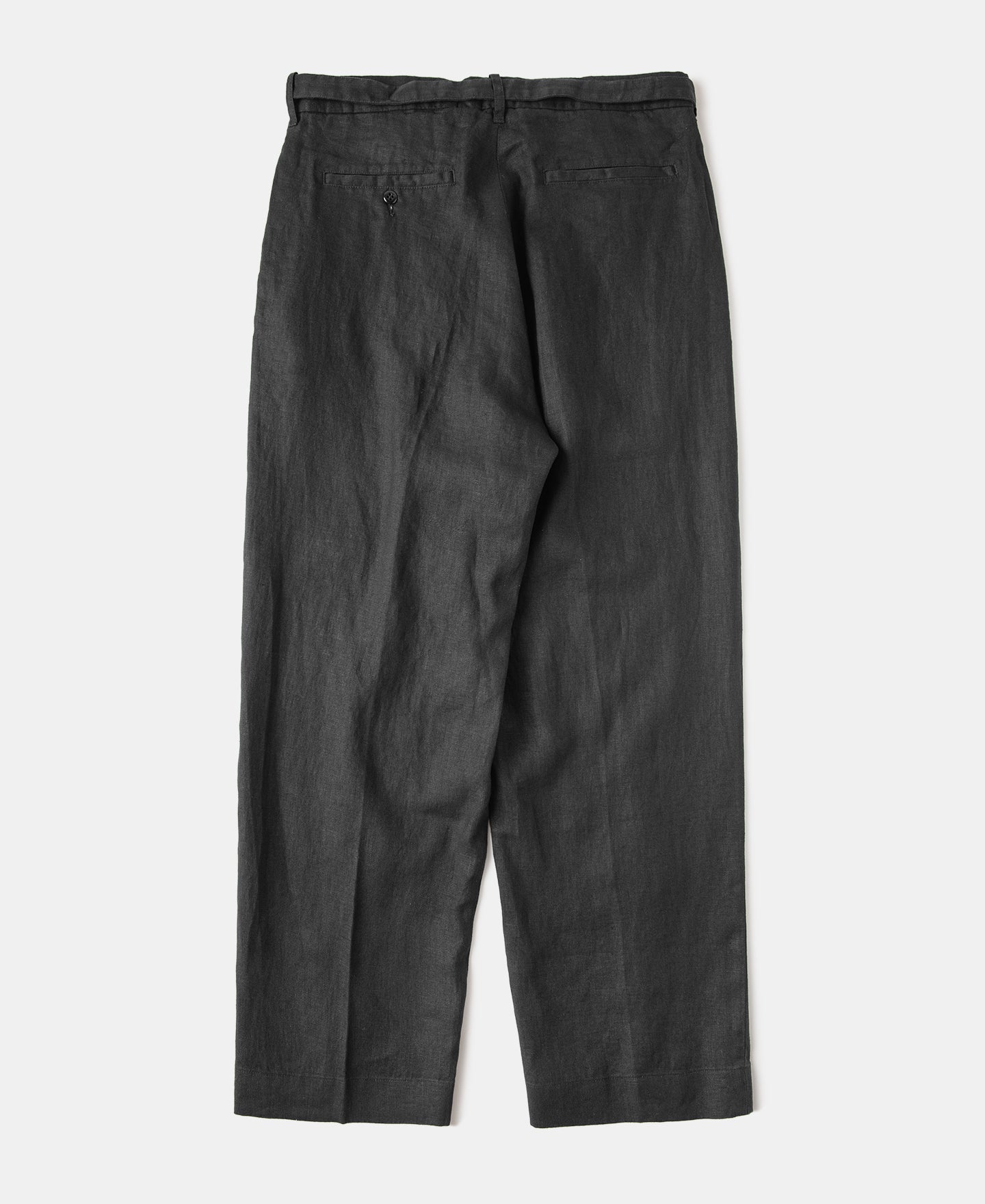 Lot 845 Linen Double Pleated Trousers - Black