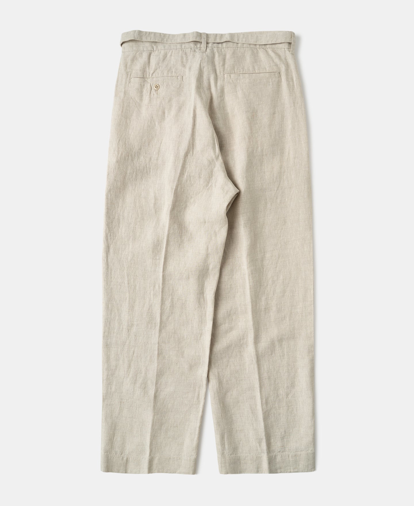 Lot 845 Linen Double Pleated Trousers - Natural
