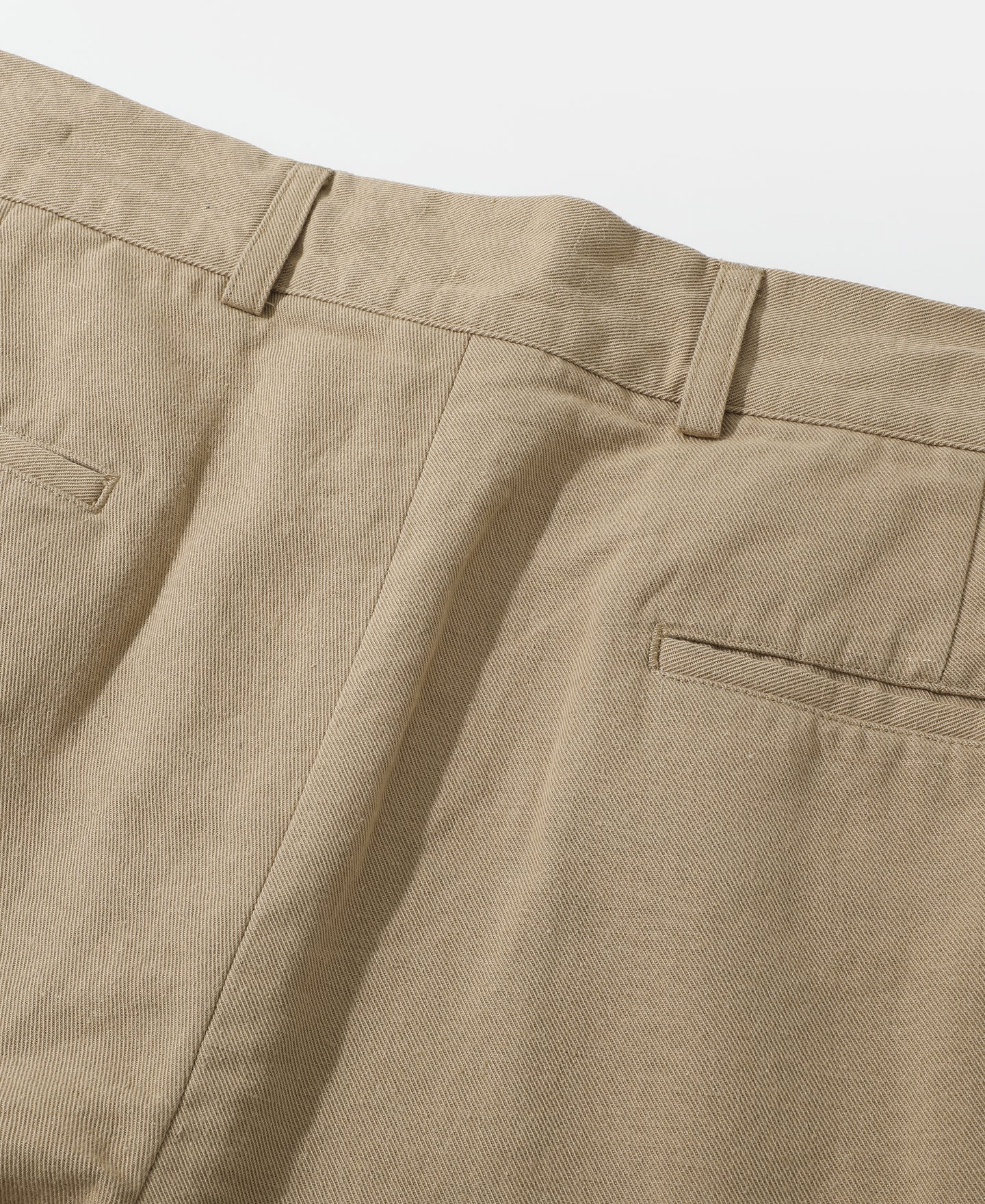 Textured Linen-Cotton Blend Trousers – Khaki