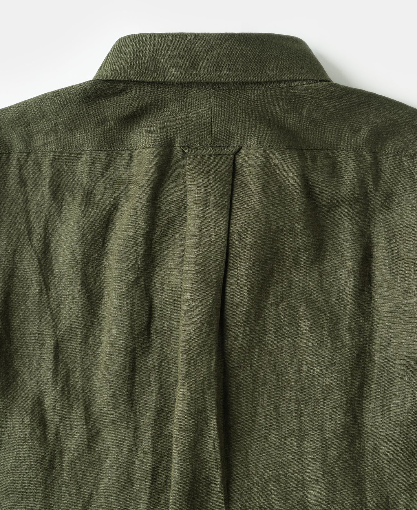 Lot 225 Long Sleeve Linen Button-Down Shirt - Dark Olive
