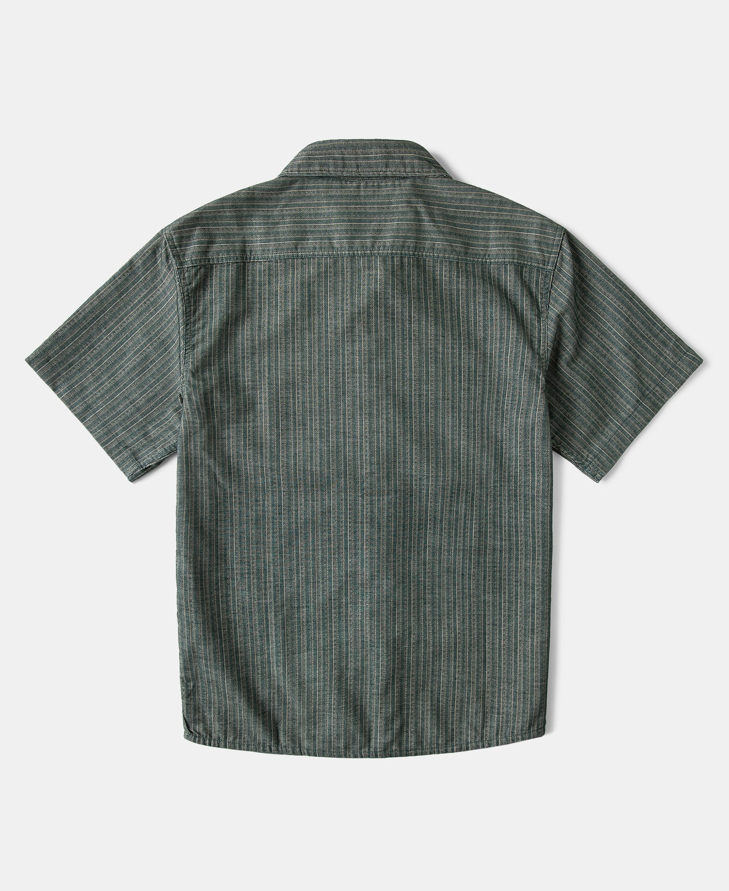 Textured Retro Stripe Cotton Blend Shirt