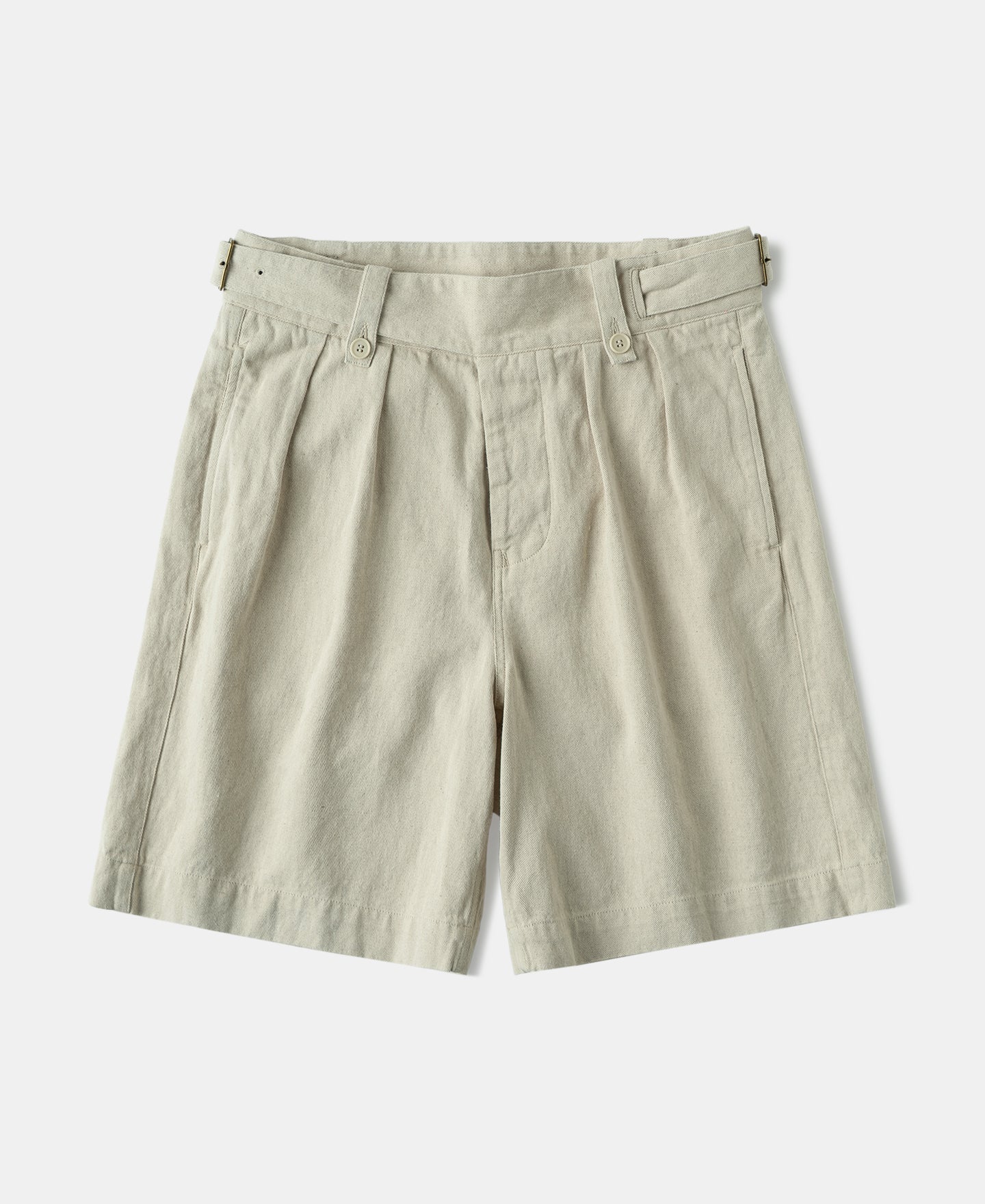 British Army Cotton-Linen Gurkha Shorts - Natural