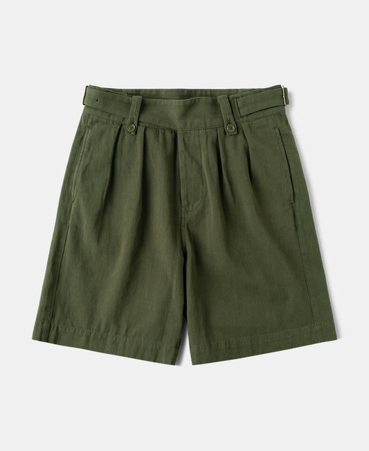 British Army Cotton-Linen Gurkha Shorts - Olive