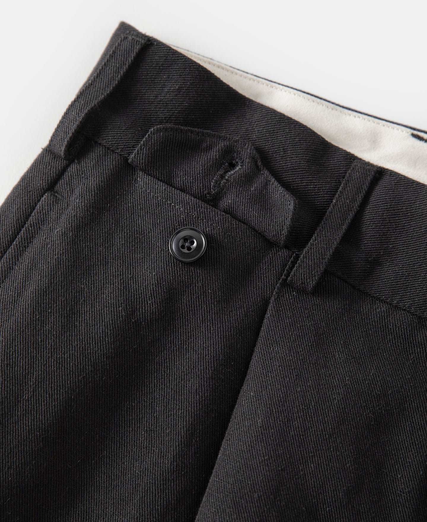 Textured Linen-Cotton Blend Trousers – Black