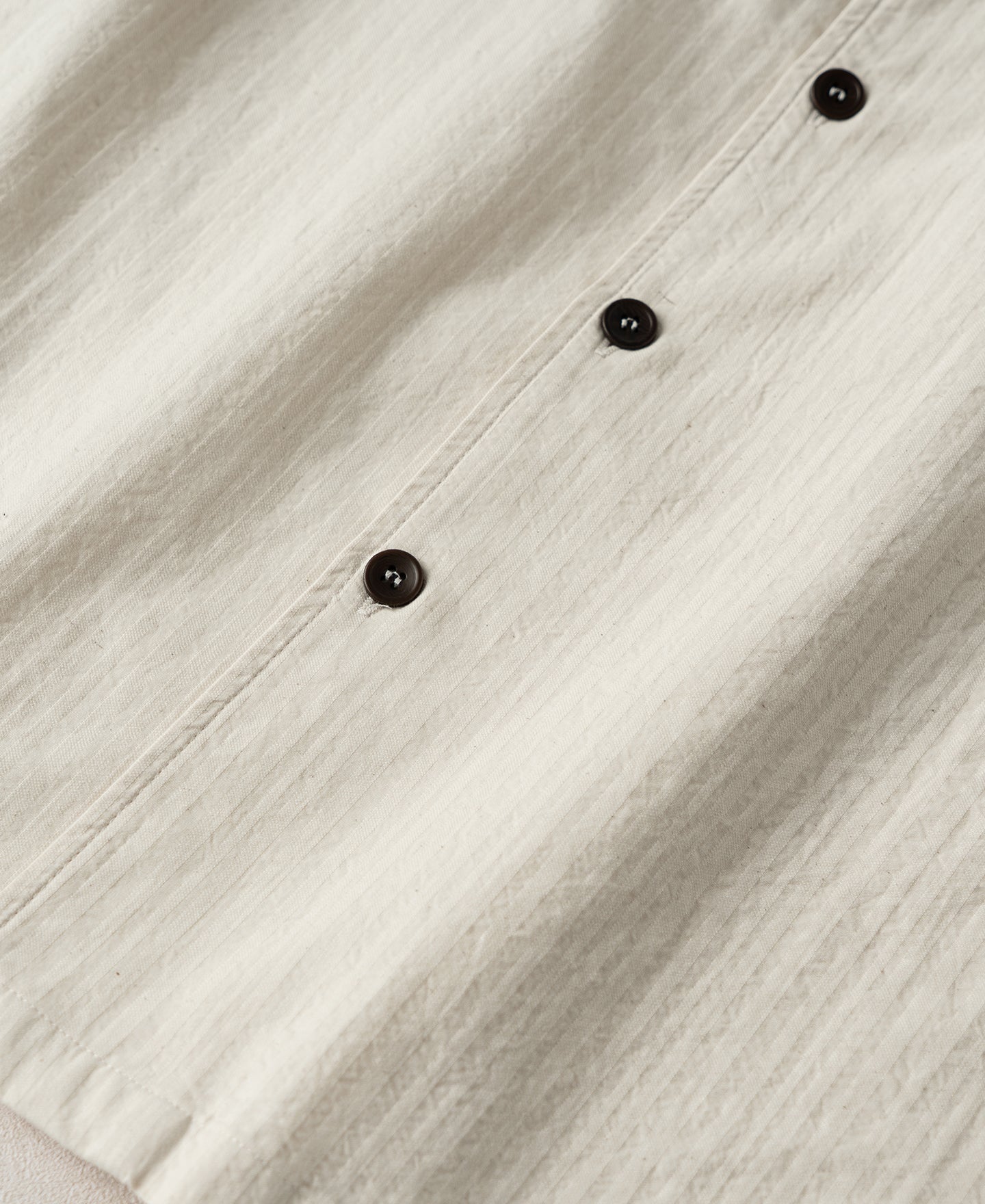Italian Collar Salt-Shrunk Shirt - Ivory