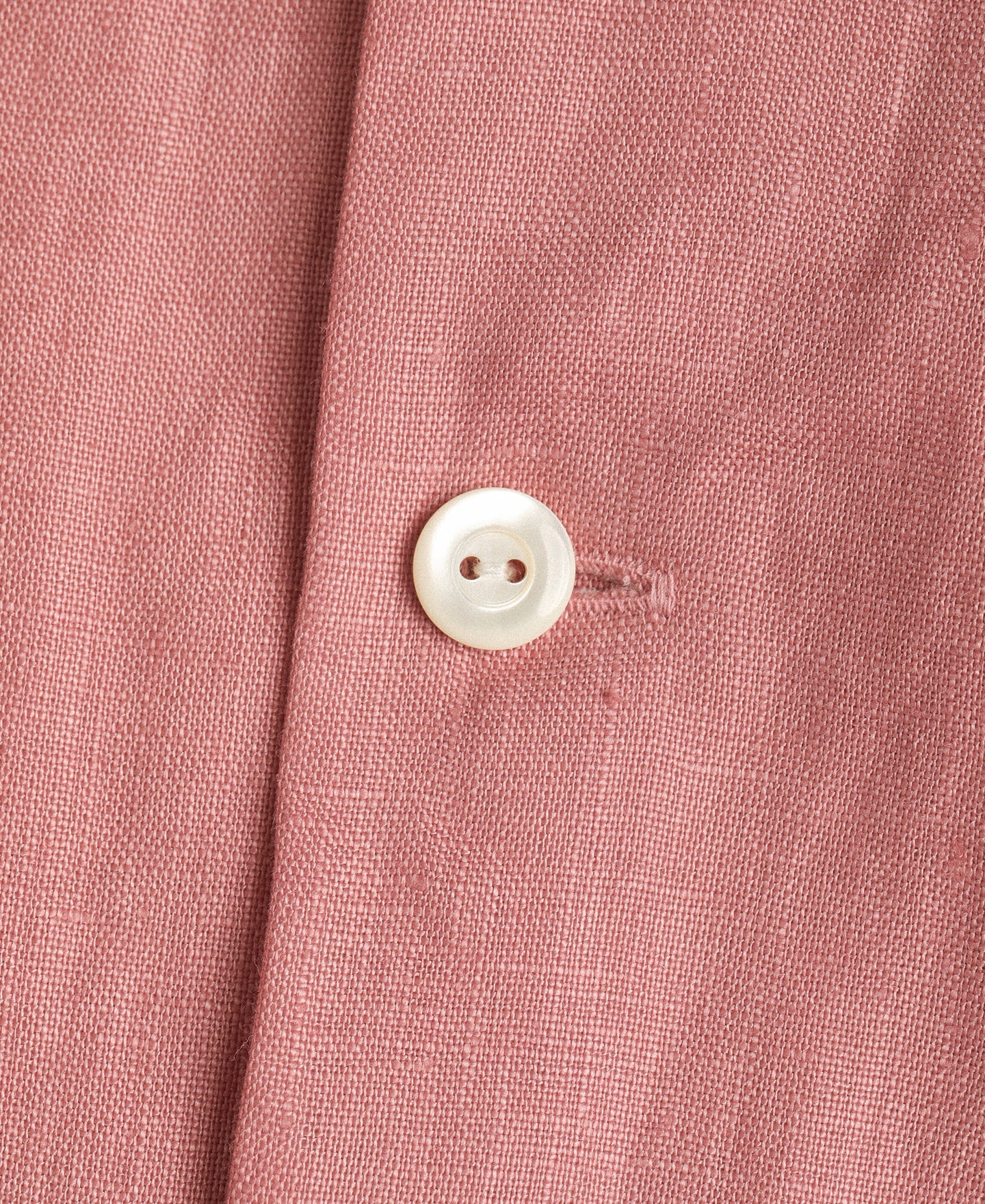Lot 220A Cuban Collar Linen Shirt - Pink