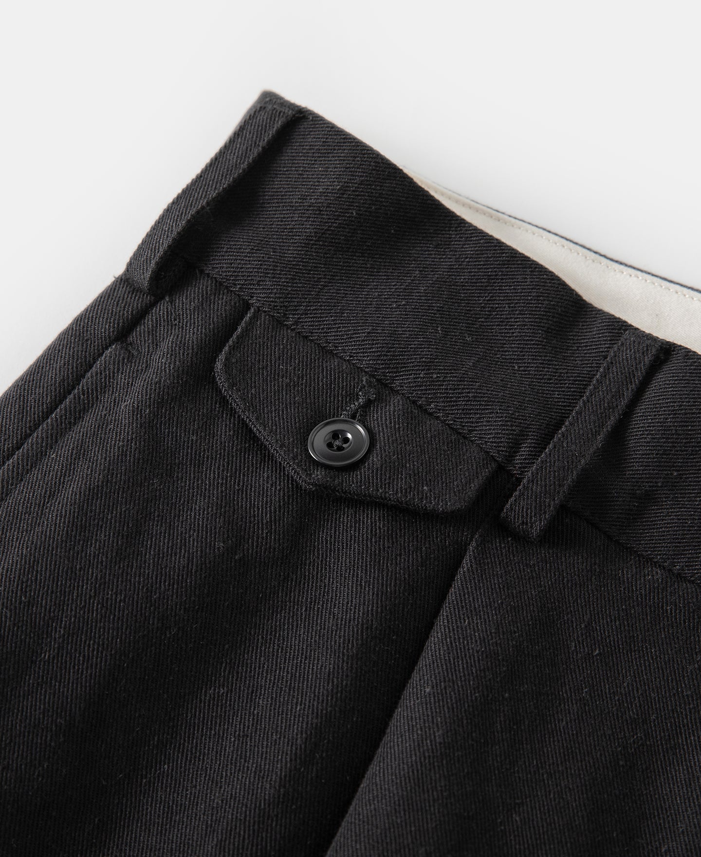Textured Linen-Cotton Blend Trousers – Black
