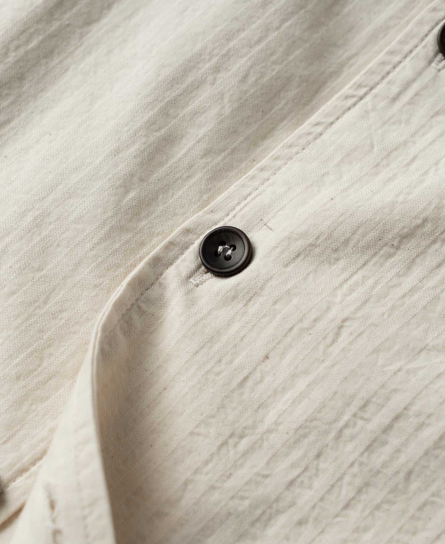 Italian Collar Salt-Shrunk Shirt - Ivory