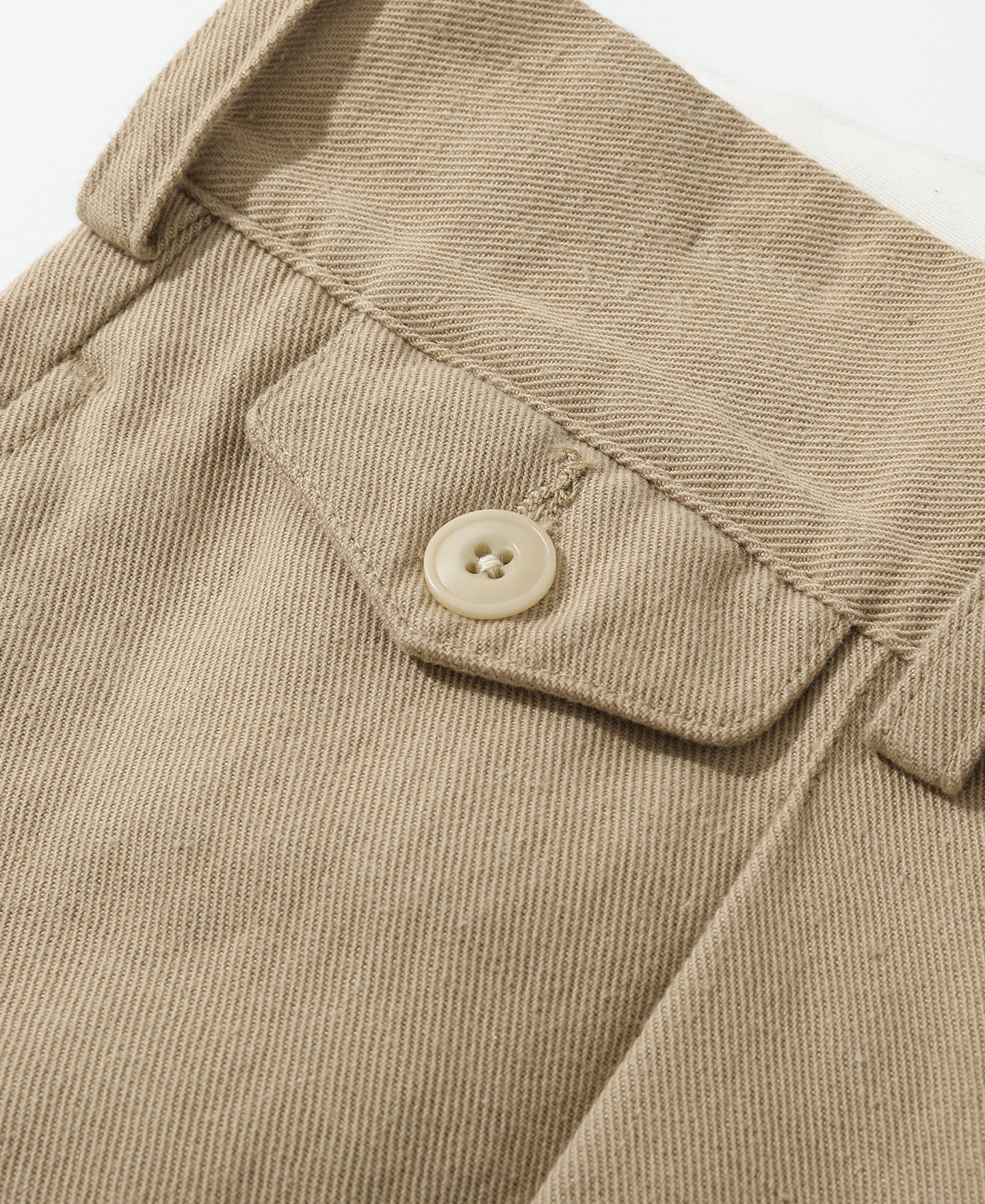 Textured Linen-Cotton Blend Trousers – Khaki