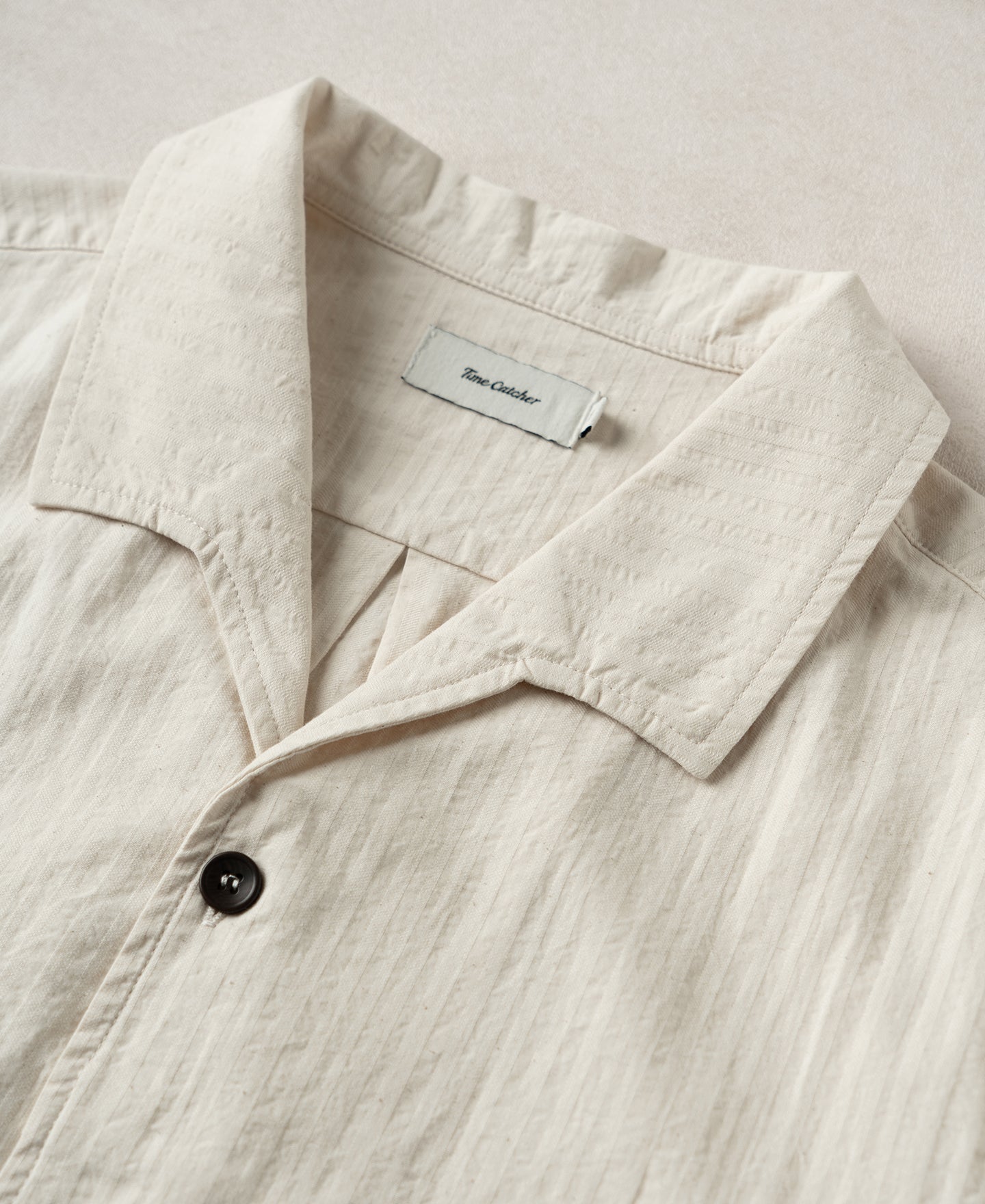 Italian Collar Salt-Shrunk Shirt - Ivory