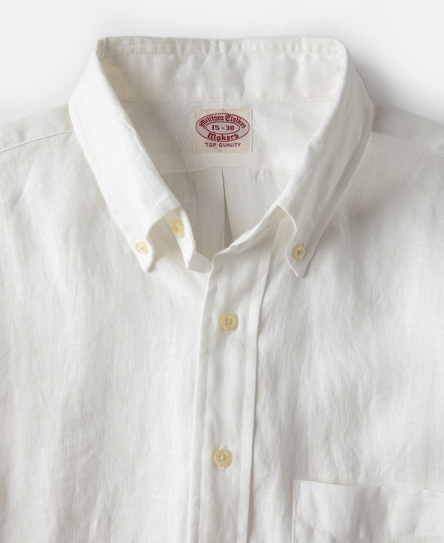 Lot 225 Long Sleeve Linen Button-Down Shirt - White