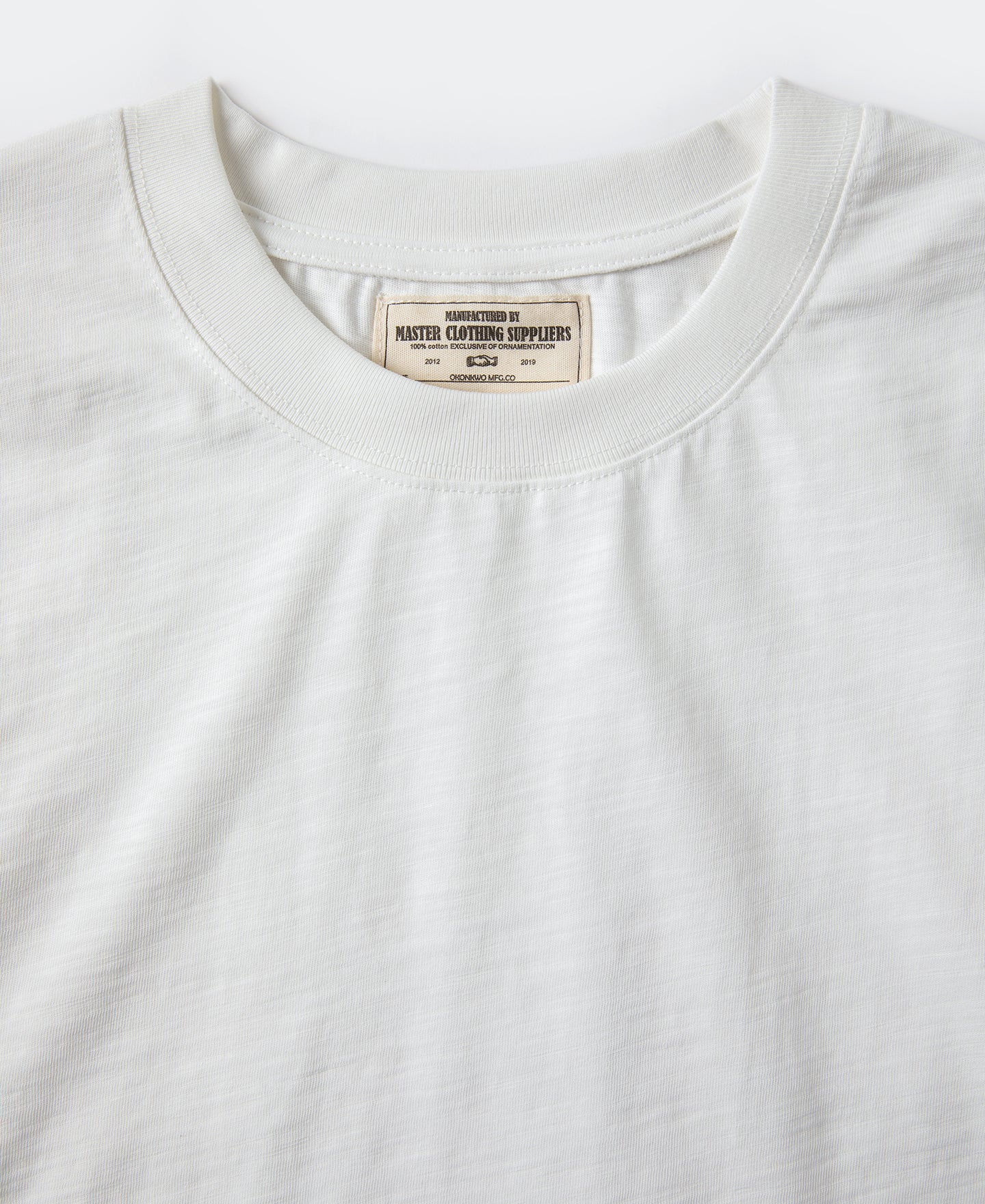 Heavyweight Slub Cotton Short Sleeve T-Shirt - White