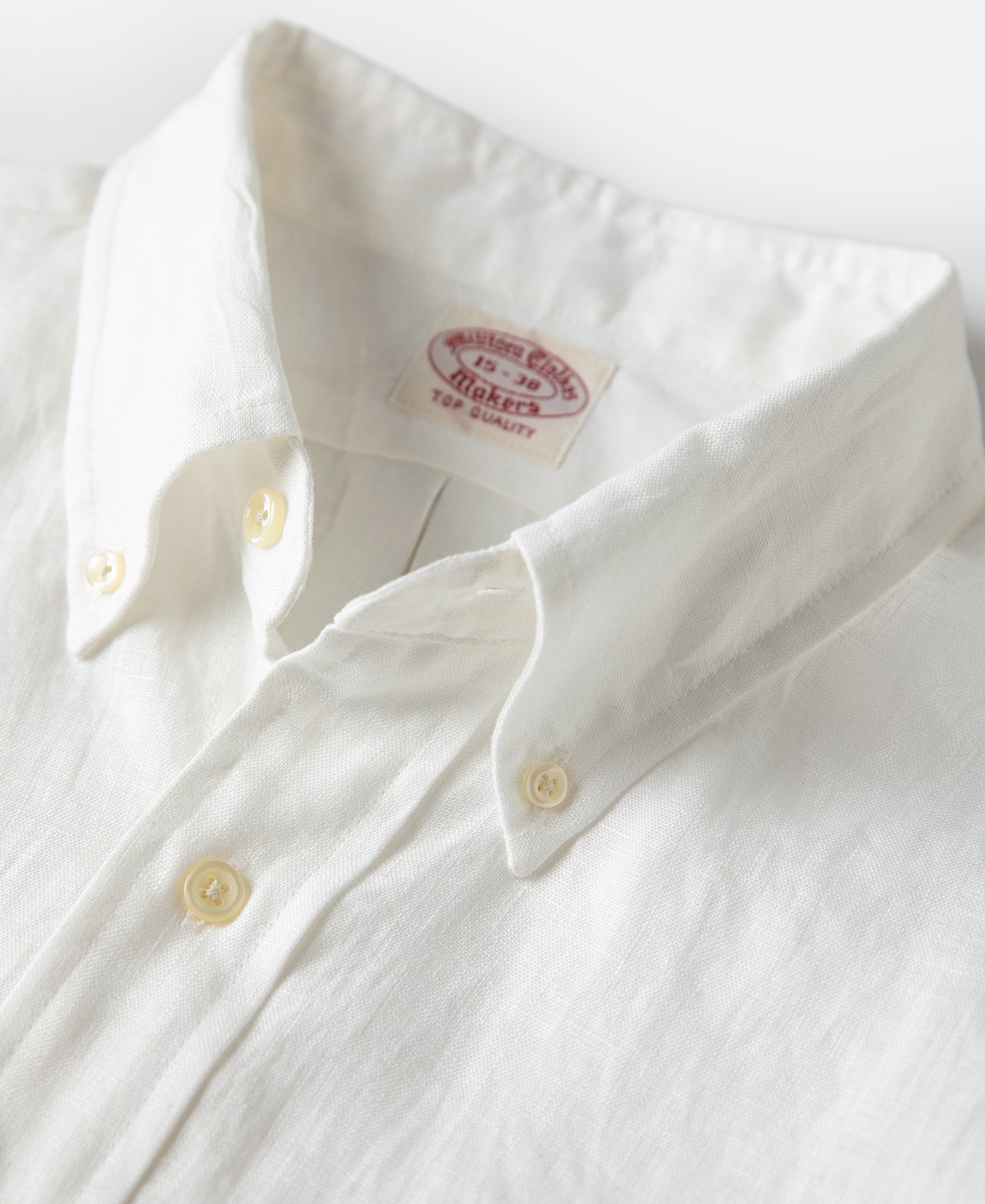 Lot 225 Long Sleeve Linen Button-Down Shirt - White