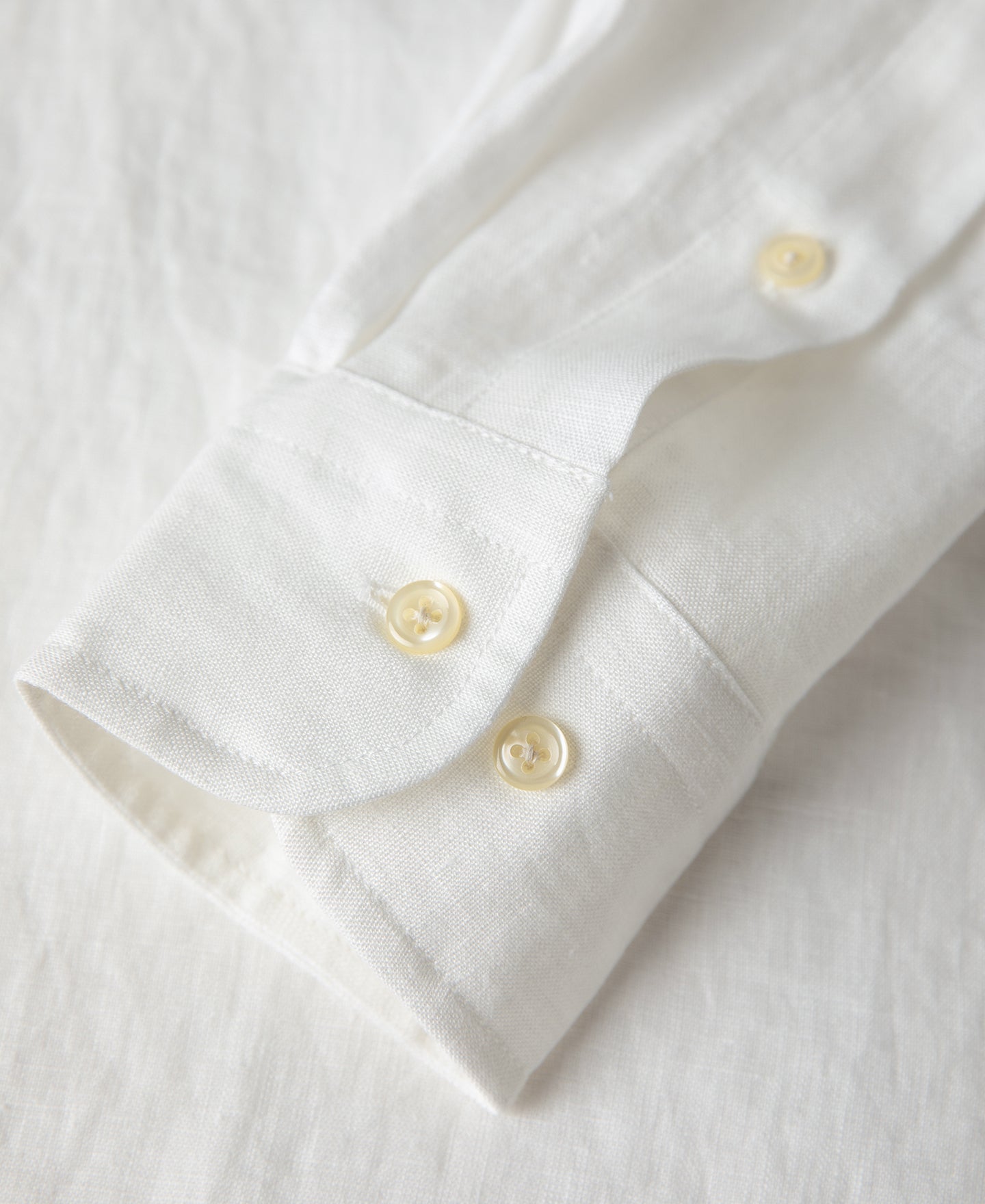 Lot 225 Long Sleeve Linen Button-Down Shirt - White