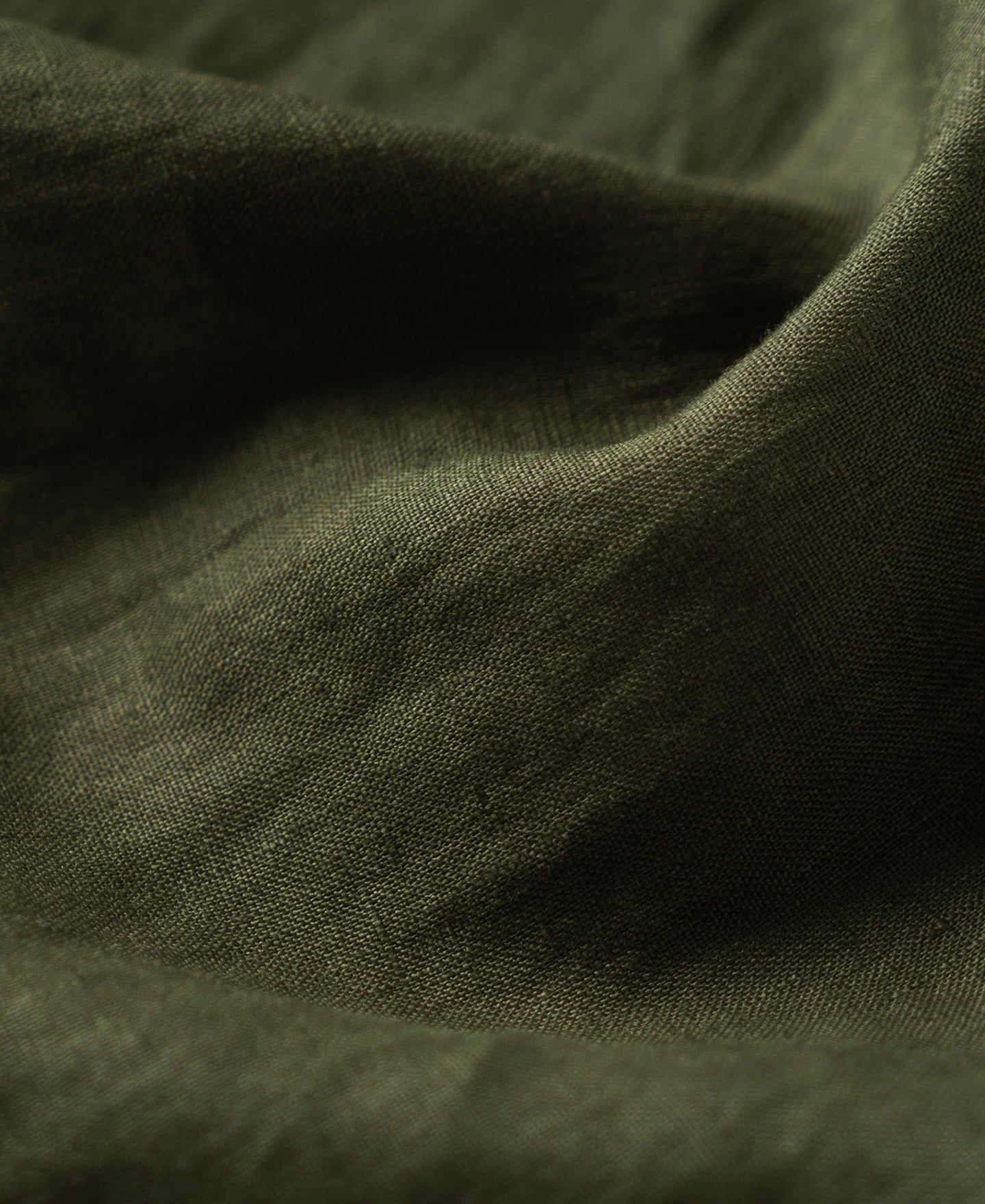 Lot 225 Long Sleeve Linen Button-Down Shirt - Dark Olive