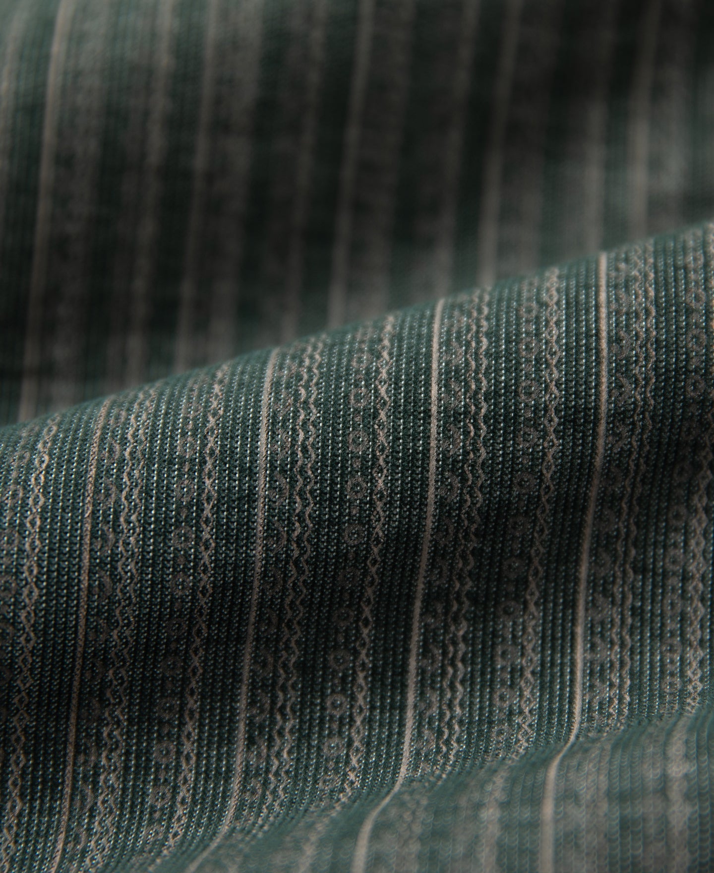 Textured Retro Stripe Cotton Blend Shirt