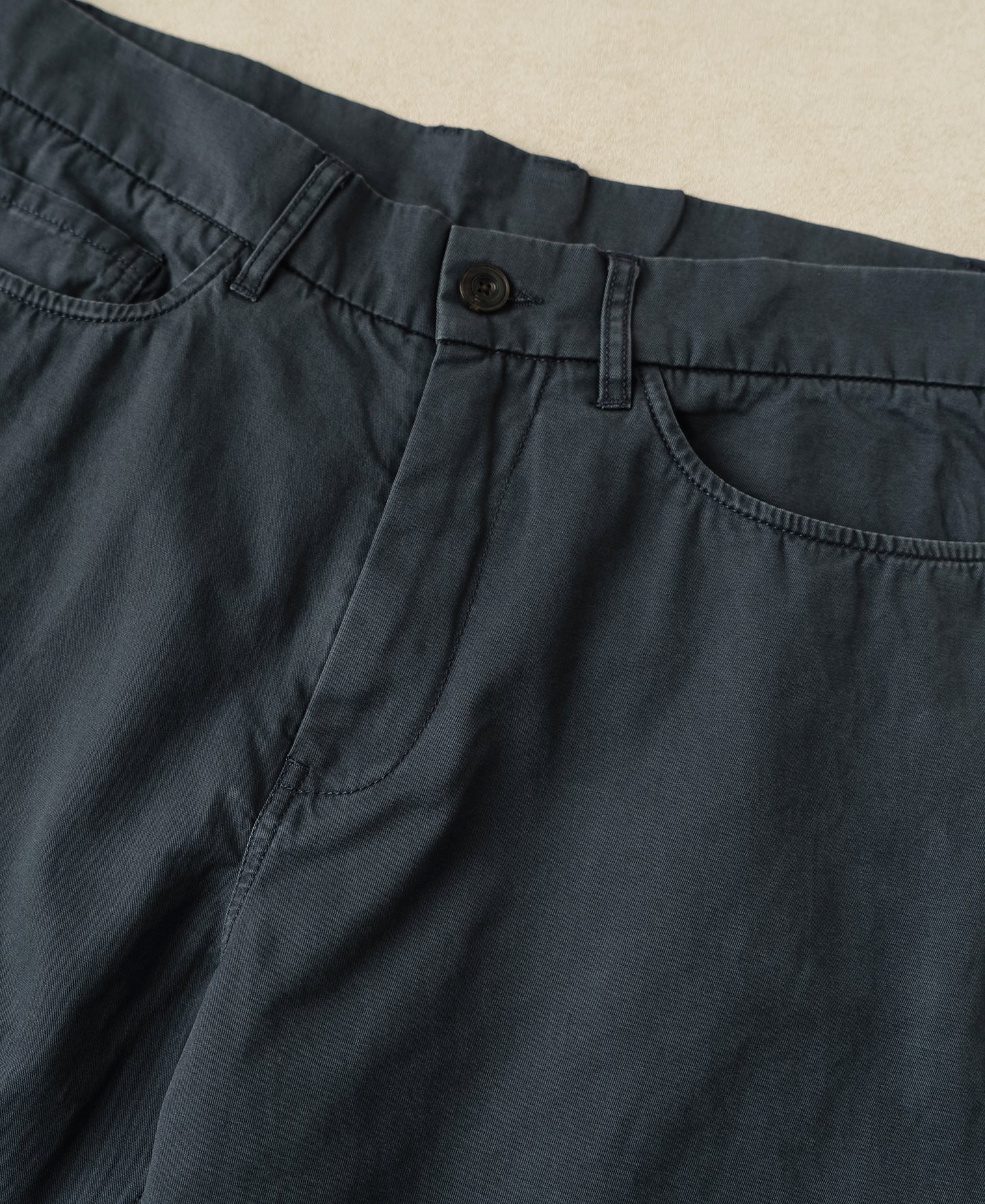 Vintage Washed Tapered 5-Pocket Pants - Navy