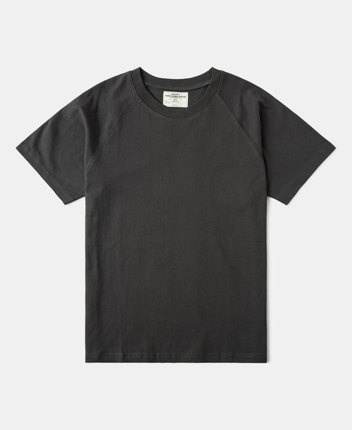 Heavyweight Plain Raglan Short Sleeve T-Shirt - Dark Gray