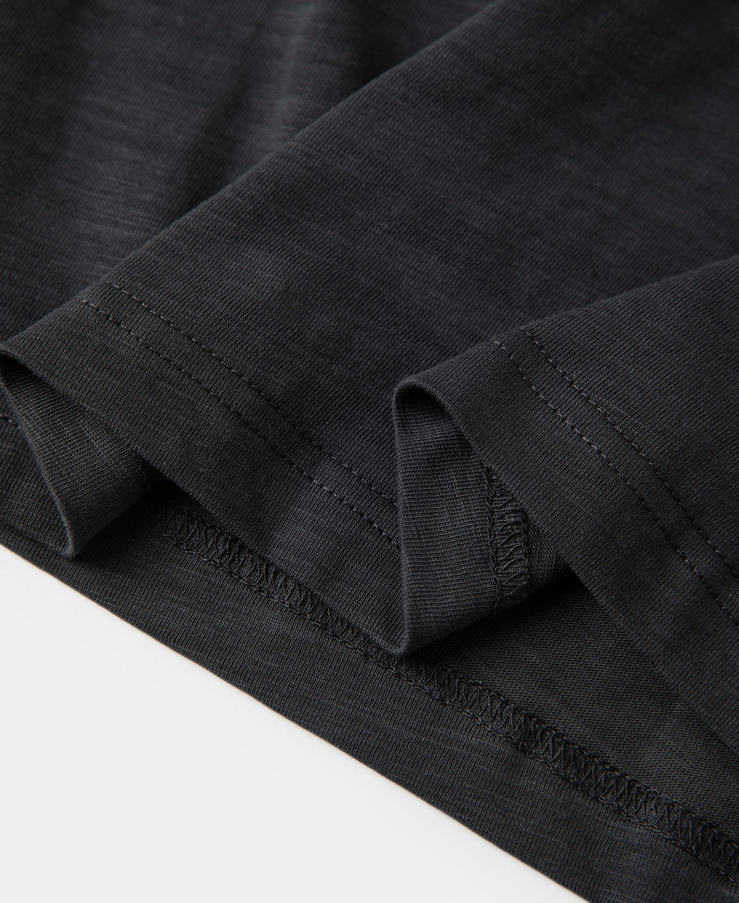 Heavyweight Slub Cotton Short Sleeve T-Shirt - Dark Gray