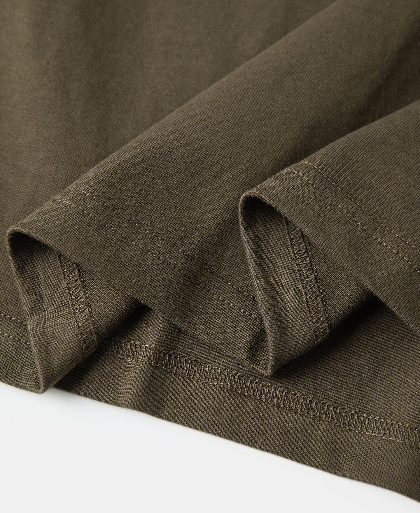 Heavyweight Plain Raglan Short Sleeve T-Shirt - Dark Olive