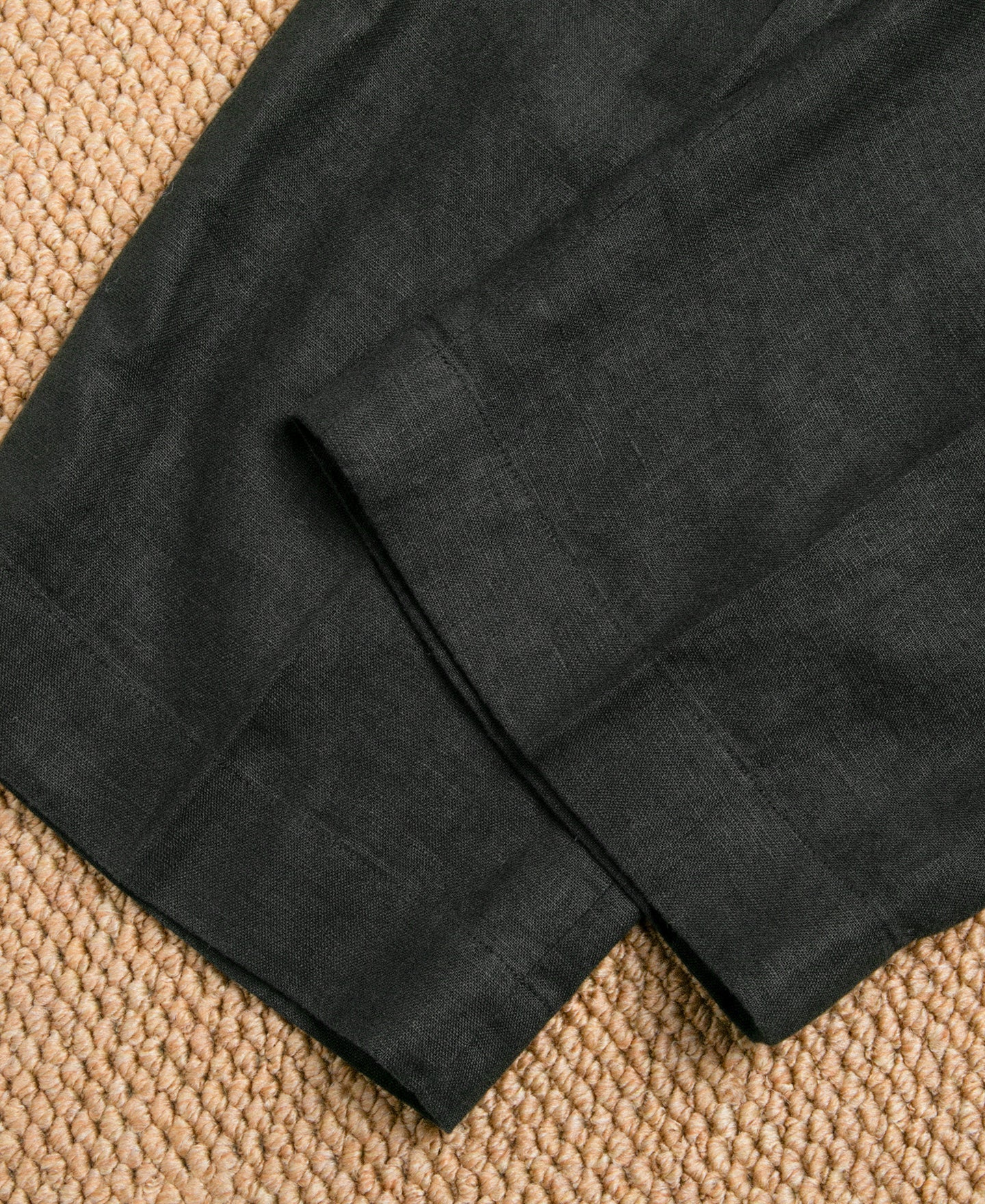 Lot 845 Linen Double Pleated Trousers - Black