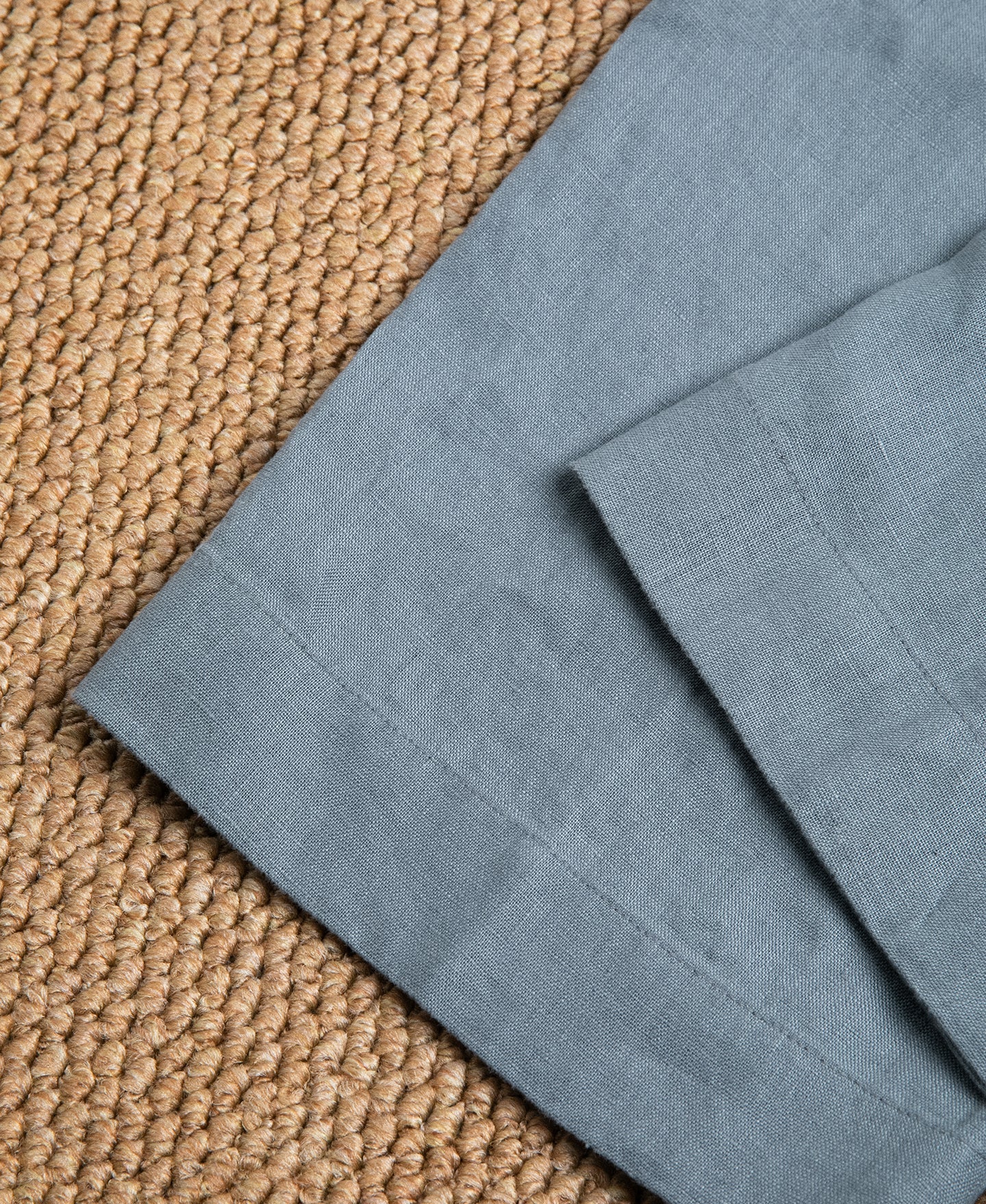 Lot 845 Linen Double Pleated Trousers - Gray Blue