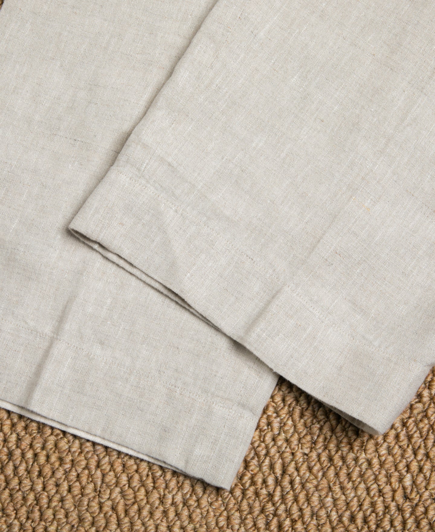 Lot 845 Linen Double Pleated Trousers - Natural