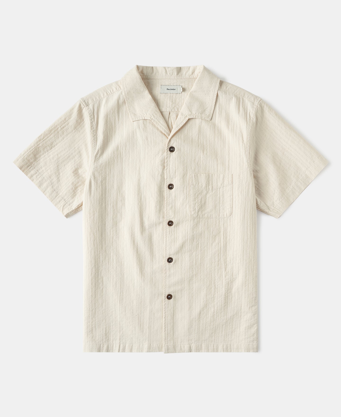 Italian Collar Salt-Shrunk Shirt - Ivory