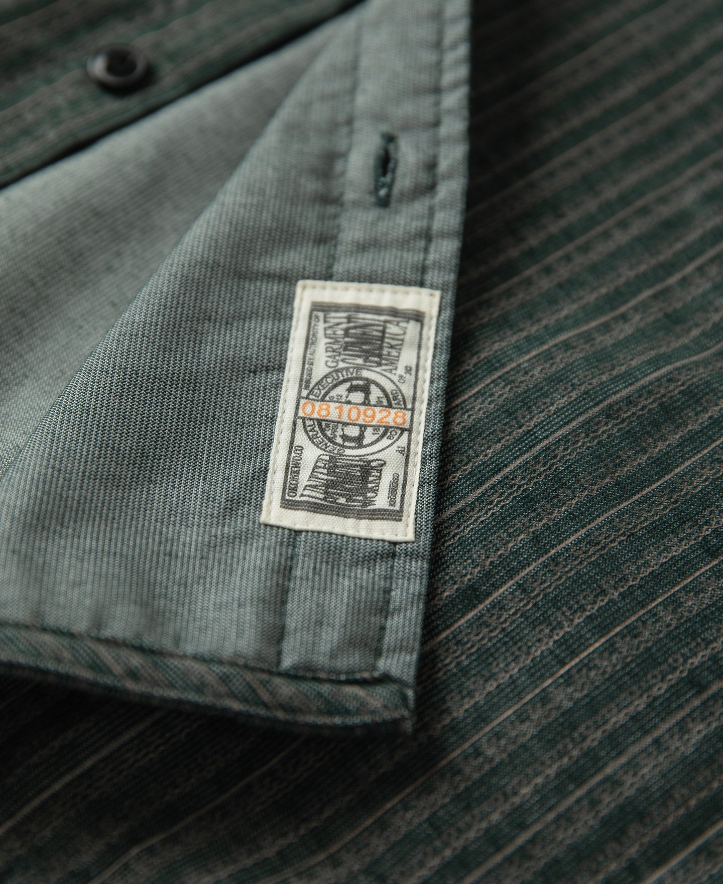 Textured Retro Stripe Cotton Blend Shirt