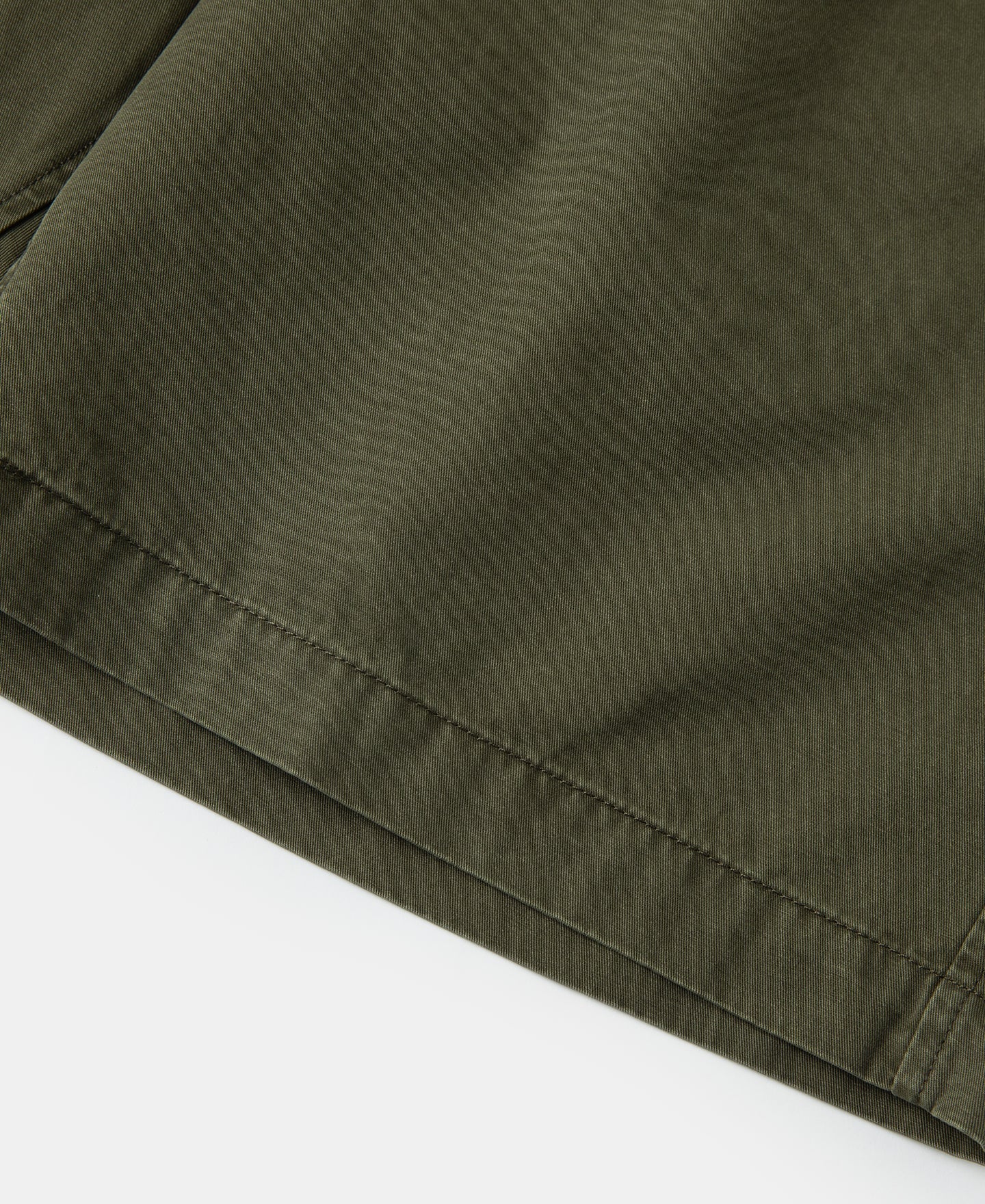 1930s Washed Officer Chino Shorts - Olive