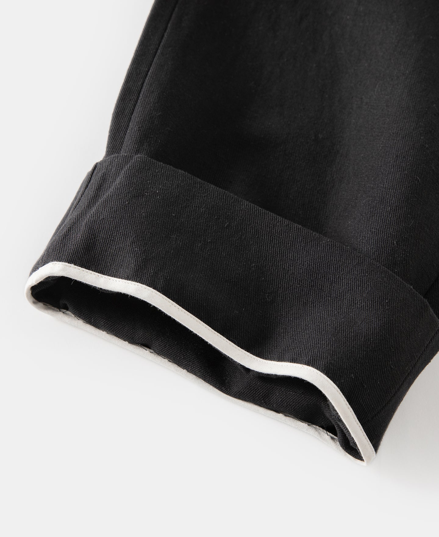 Textured Linen-Cotton Blend Trousers – Black