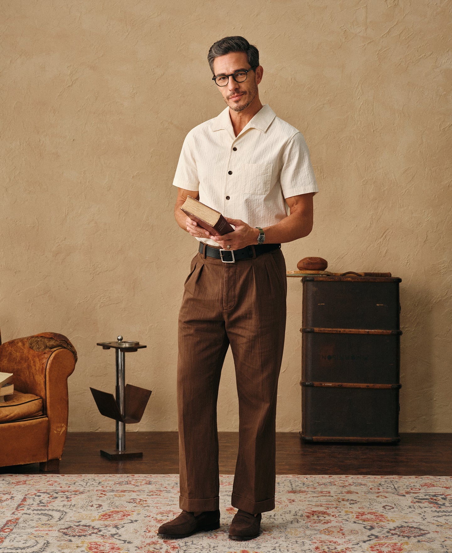 Italian Collar Salt-Shrunk Shirt - Ivory
